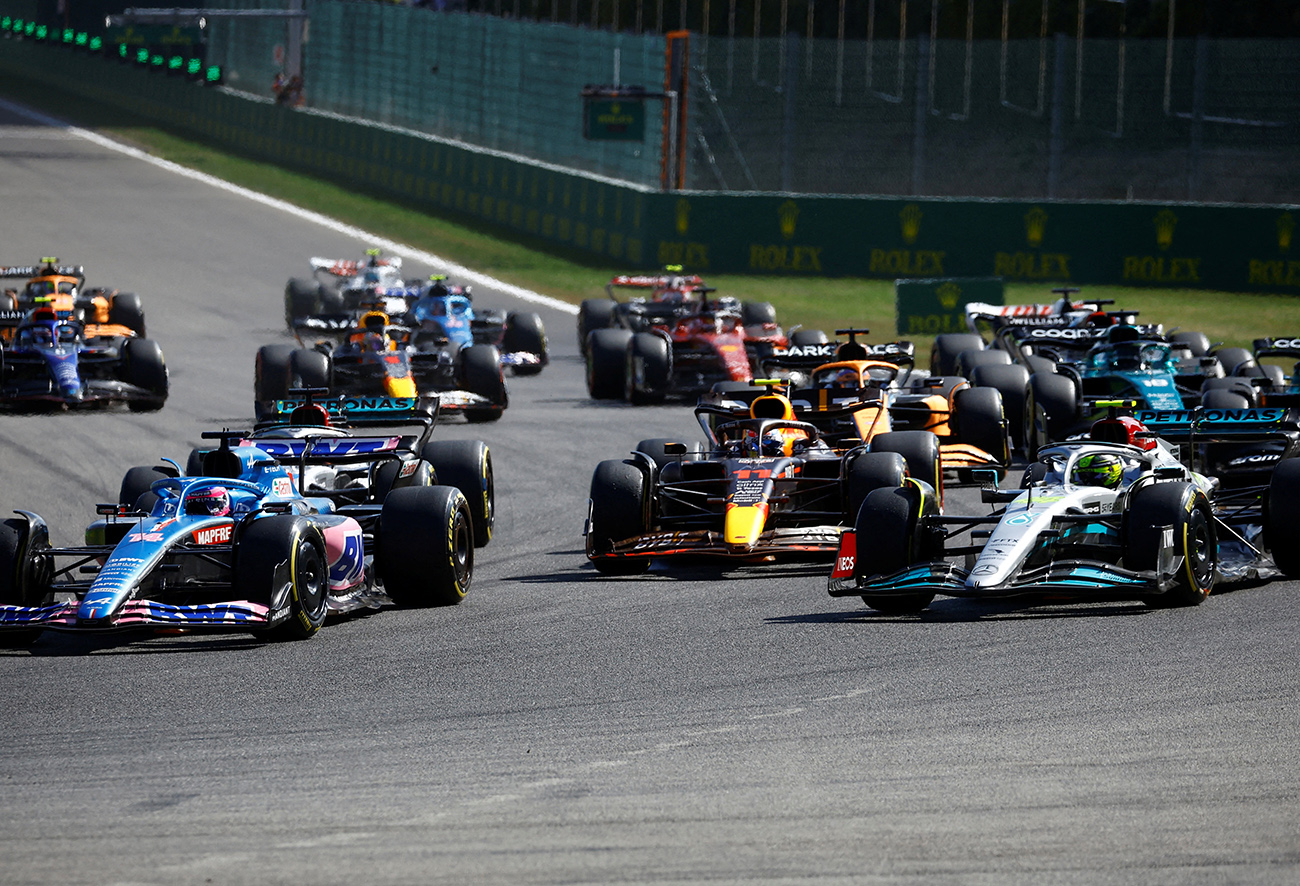 Formula One F1 - Belgian Grand Prix - Spa-Francorchamps, Spa, Belgium - August 28, 2022
General view at the start of the race REUTERS