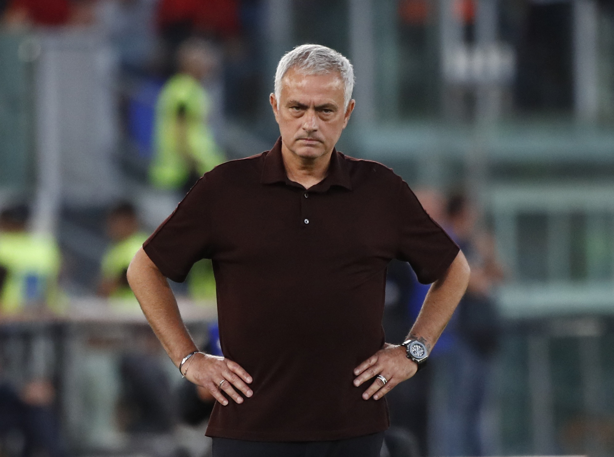 Soccer Football - Serie A - AS Roma v Atalanta - Stadio Olimpico, Rome, Italy - September 18, 2022  AS Roma coach Jose Mourinho REUTERS