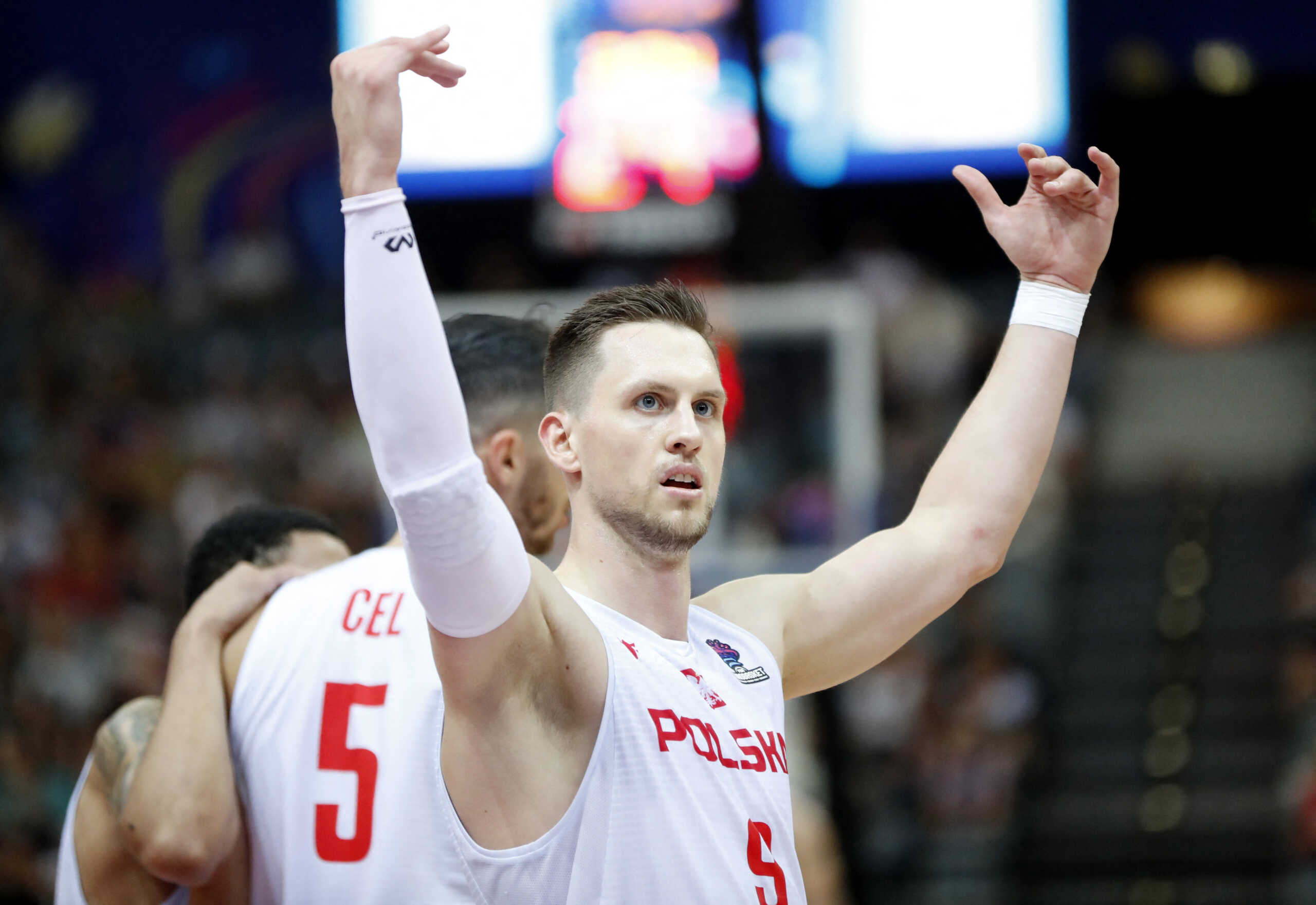 Basketball - EuroBasket Championship - Group D - Poland v Czech Republic - Prague Arena, Prague, Czech Republic - September 2, 2022 Poland's Mateusz Ponitka reacts REUTERS