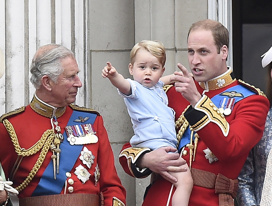 epa10171324 (FILE) - Prince Charles, his grandson Prince George and son Prince William, the Duke of Cambridge on the balcony of Buckingham Palace, following the Trooping the Colour ceremony which mark's Queen Elizabeth II's official birthday, in London, 13 June 2015  (reissued 08 September 2022). According to a statement issued by Buckingham Palace on 08 September 2022, Britain's Queen Elizabeth II has died at her Scottish estate, Balmoral Castle, on 08 September 2022. The 96-year-old Queen was the longest-reigning monarch in British history. Her eldest son, Charles, Prince of Wales, the heir to the British throne, became king upon her death. Britain's new monarch will be known as King Charles III, Clarence House confirmed.  EPA