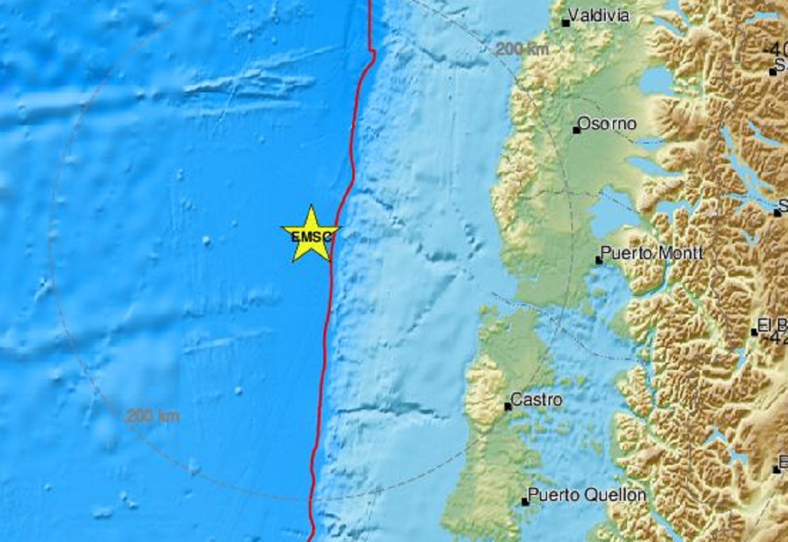 Σεισμός 6,2 Ρίχτερ ανοικτά της Χιλής σε χαμηλό εστιακό βάθος