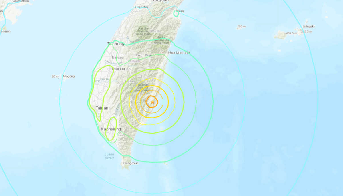 Ταϊβάν: Ισχυρός σεισμός 6,8 Ρίχτερ – Προειδοποίηση για τσουνάμι από το USGS