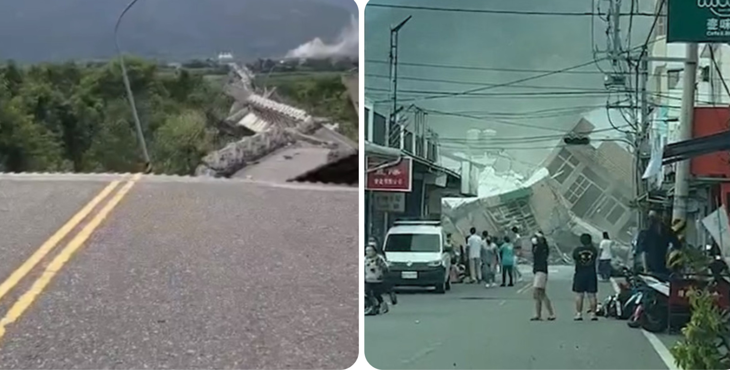 Ταϊβάν: Συγκλονιστικές εικόνες από τον σεισμό των 6,9 Ρίχτερ – Κατέρρευσαν δρόμοι και κτίρια – Απανωτοί ισχυροί μετασεισμοί