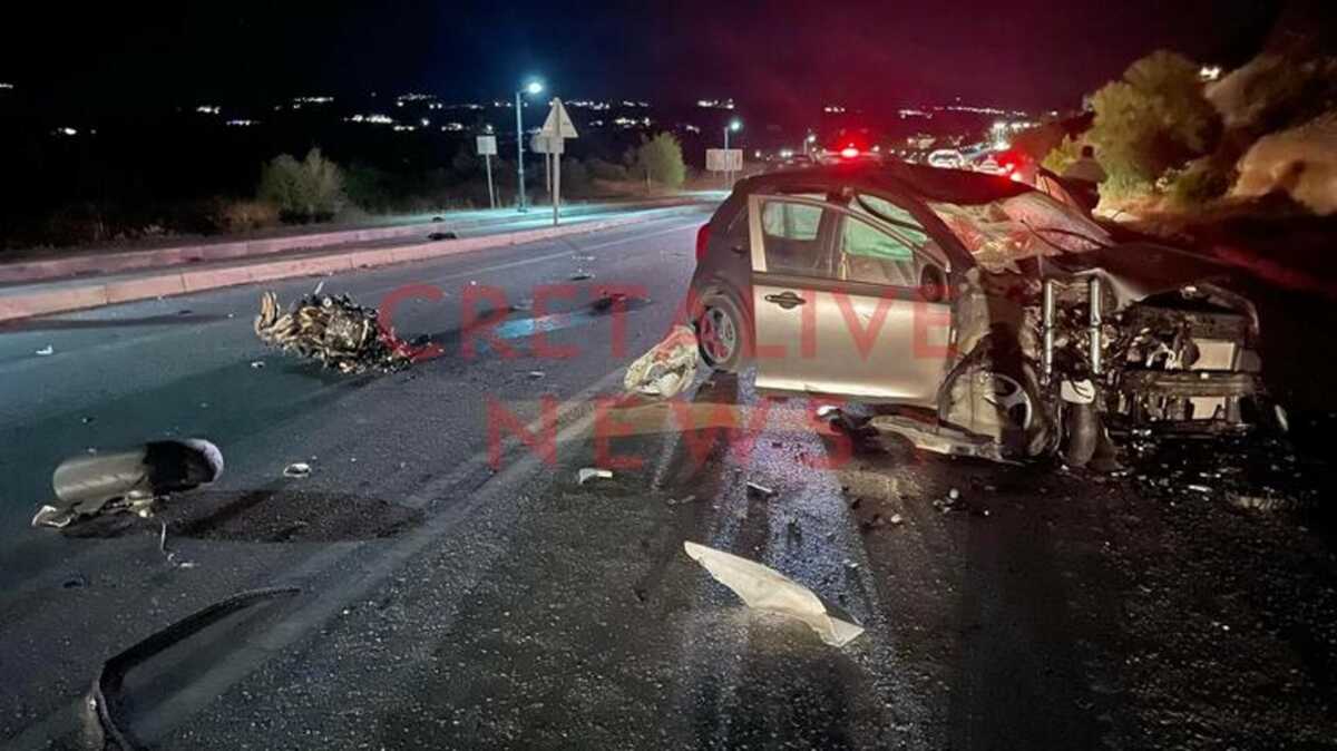 Κρήτη: Τρομακτική σύγκρουση μηχανής με αυτοκίνητο – Νεκρός ο οδηγός της μοτοσικλέτας