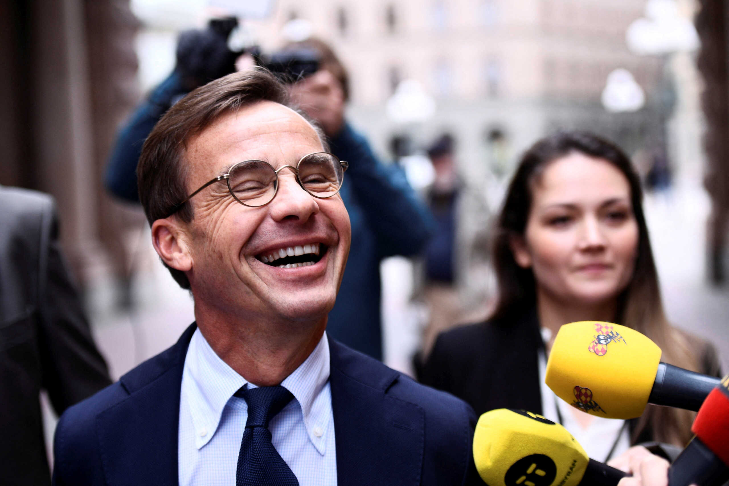 Sweden's Moderate Party leader Ulf Kristersson arrives at the Riksdagen before a meeting with the Speaker of the Parliament Andreas Norlen at today's Speaker's round, to appoint a prime minister who will be tasked to form a new government, in Stockholm, Sweden September 19, 2022.        TT News Agency