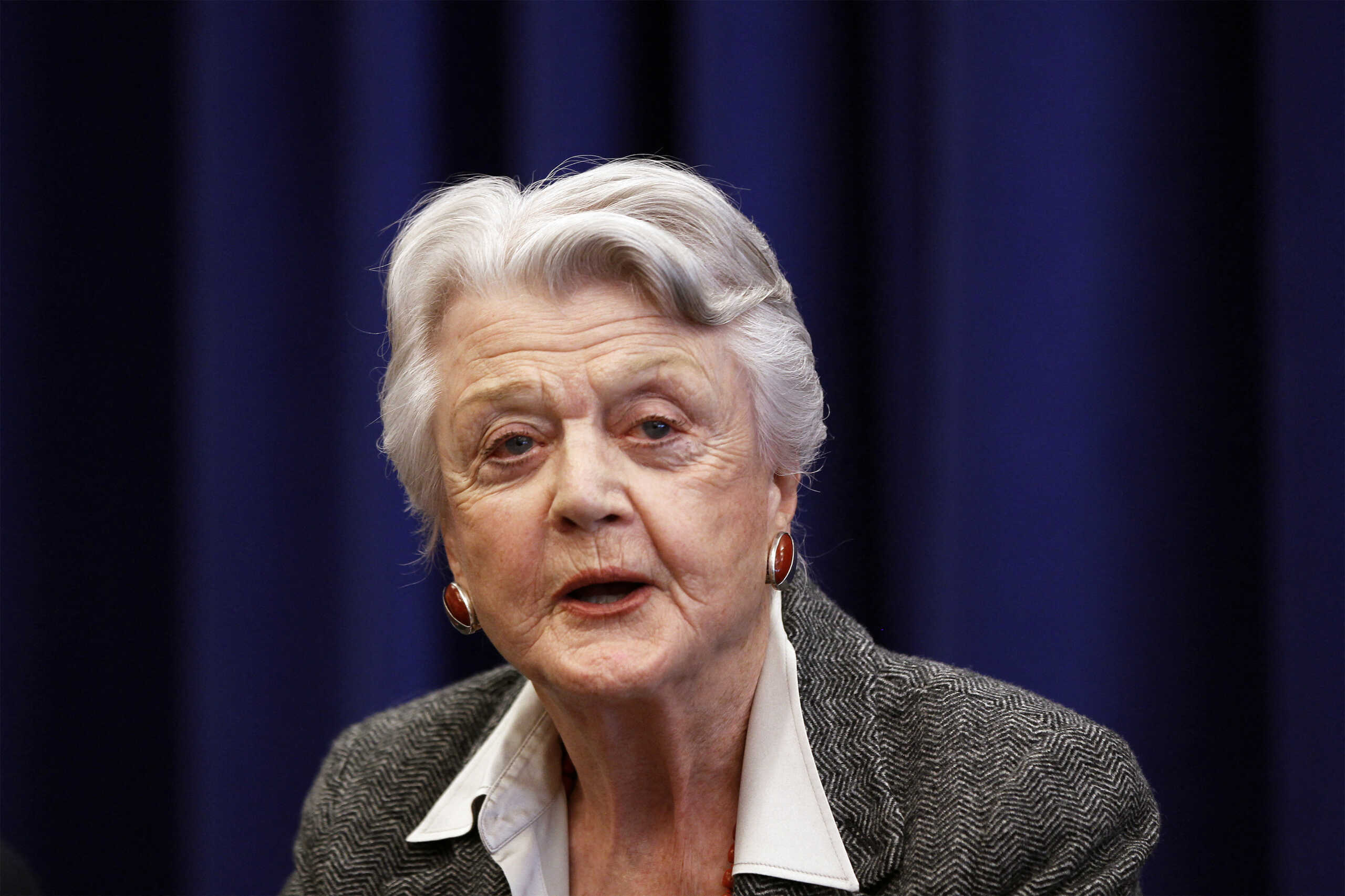 FILE PHOTO: Cast member Angela Lansbury discusses her role in Gore Vidal's upcoming Broadway production of the play "The Best Man" in New York February 1, 2012. REUTERS