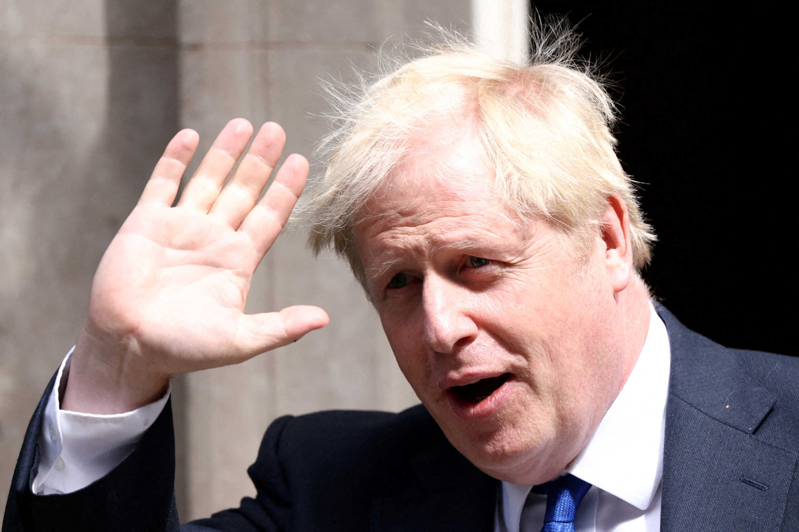 FILE PHOTO: British Prime Minister Boris Johnson walks at Downing Street in London, Britain July 6, 2022. REUTERS