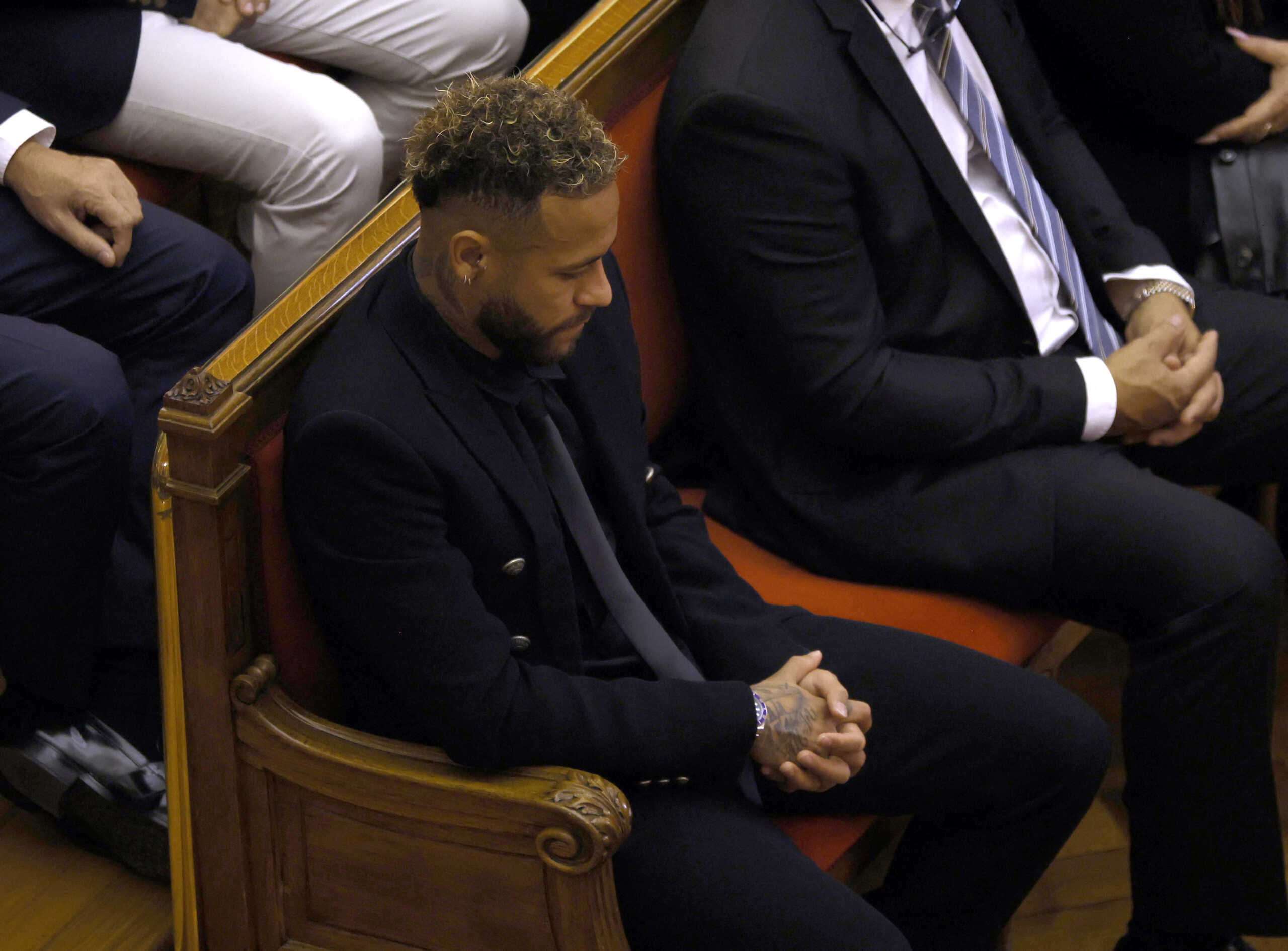 Soccer Football - Brazil's Neymar to stand trial in a corruption case over his transfer to FC Barcelona - Barcelona Court, Barcelona, Spain - October 17, 2022 Brazil's Neymar inside the court room as he stands trial on fraud and corruption charges over the transfer to FC Barcelona from Santos in 2013 REUTERS