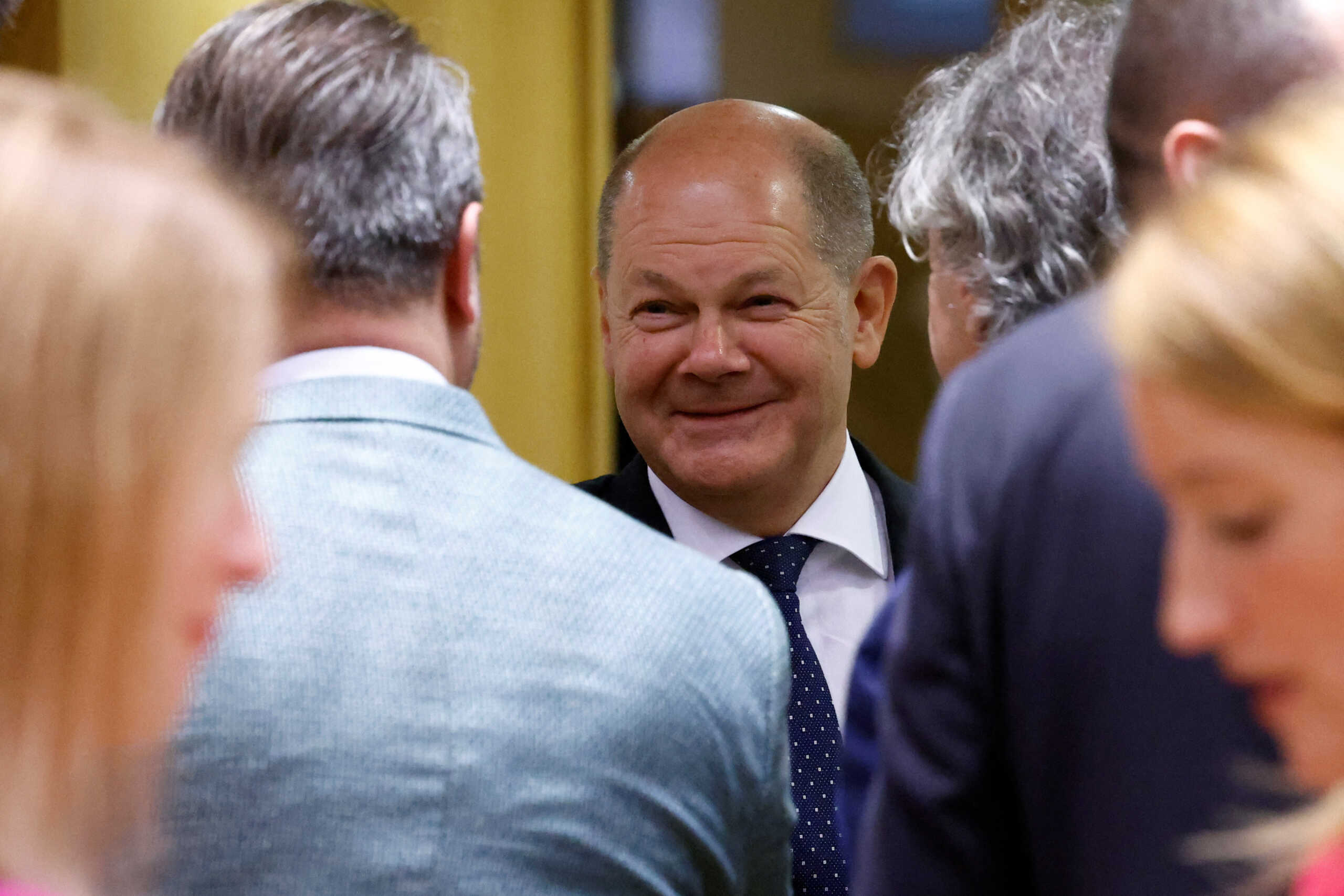 German Chancellor Olaf Scholz attends the European Union leaders' summit in Brussels, Belgium, October 20, 2022. REUTERS