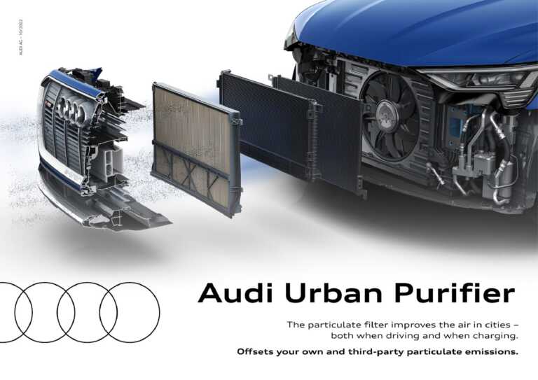 Audi Urban Purifier: Φίλτρο λεπτής σκόνης για ηλεκτρικά οχήματα