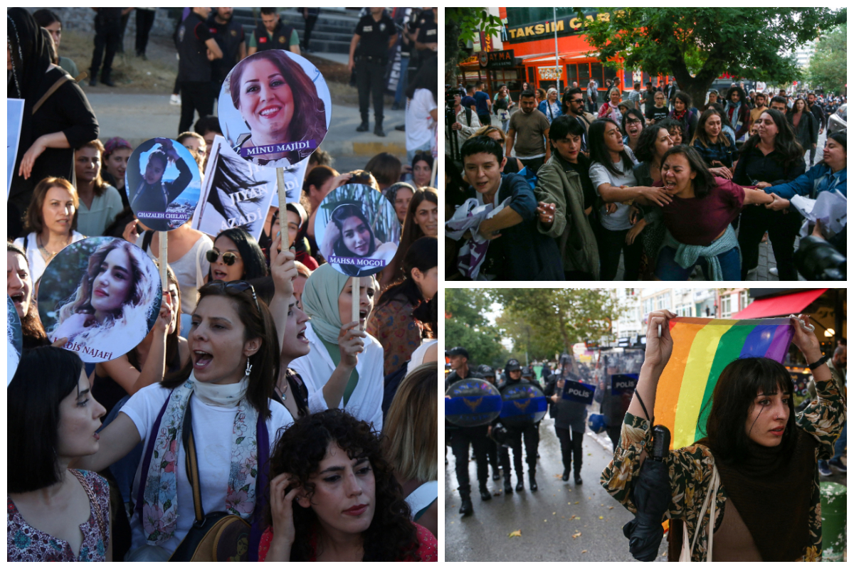 Διαδηλώσεις αλληλεγγύης στην Τουρκία για τις γυναίκες του Ιράν