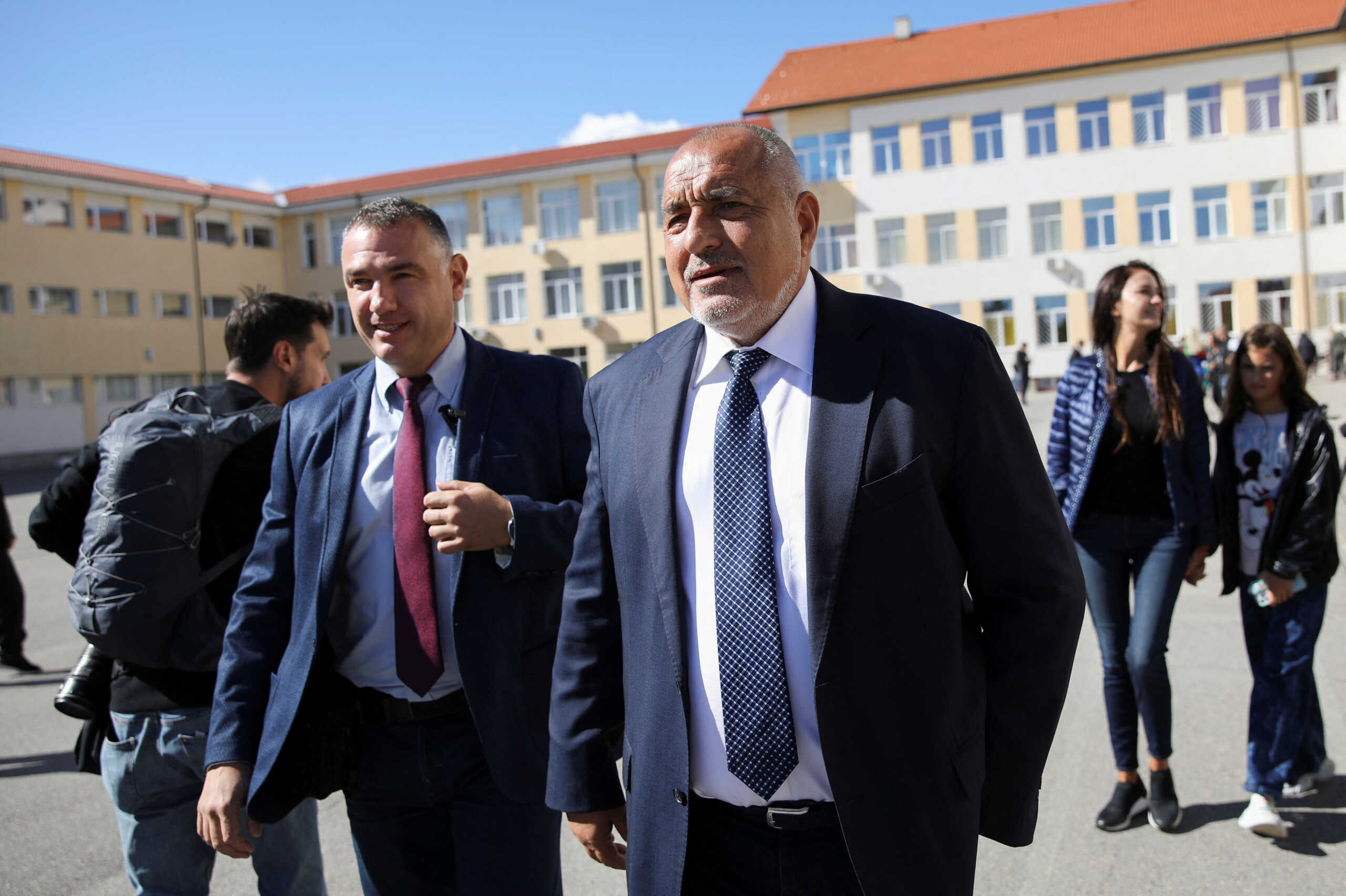 Boyko Borissov, leader of the centre-right GERB party, walks after casting his vote during a general election, outside a polling station in Sofia, Bulgaria, October 2, 2022. REUTERS