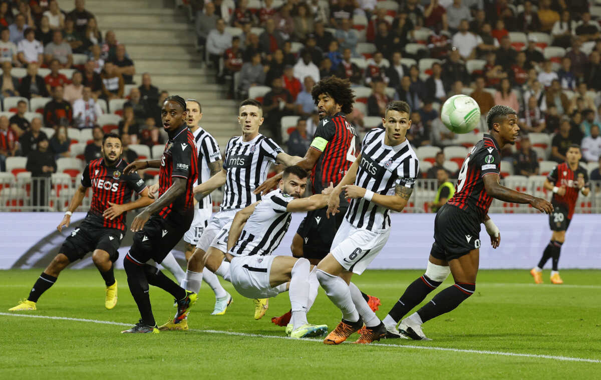 Soccer Football - Europa Conference League - Group D - OGC Nice v Partizan Belgrade - Allianz Riviera, Nice, France - October 27, 2022 Partizan Belgrade's Svetozar Markovic REUTERS