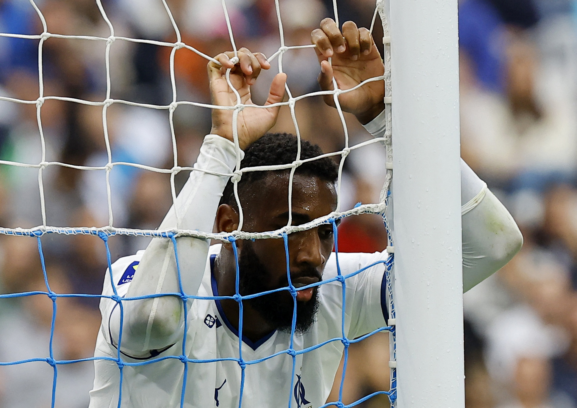Soccer Football - Ligue 1 - Olympique de Marseille v AC Ajaccio - Orange Velodrome, Marseille, France - October 8, 2022 Olympique de Marseille's Gerson reacts after he misses a chance to score REUTERS