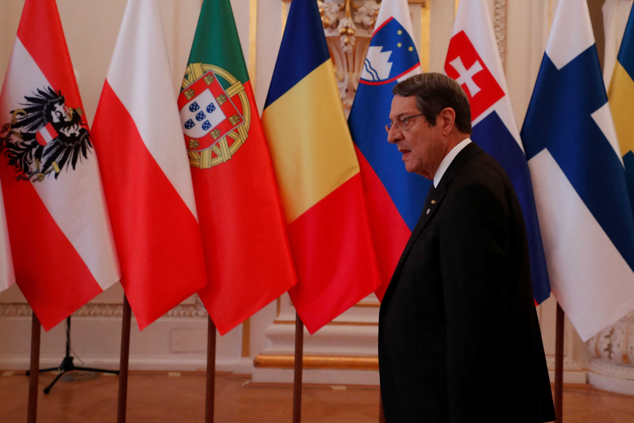 President of Cyprus Nicos Anastasiades attends the Informal EU 27 Summit and Meeting within the European Political Community at Prague Castle, in Prague, Czech Republic, October 7, 2022. REUTERS