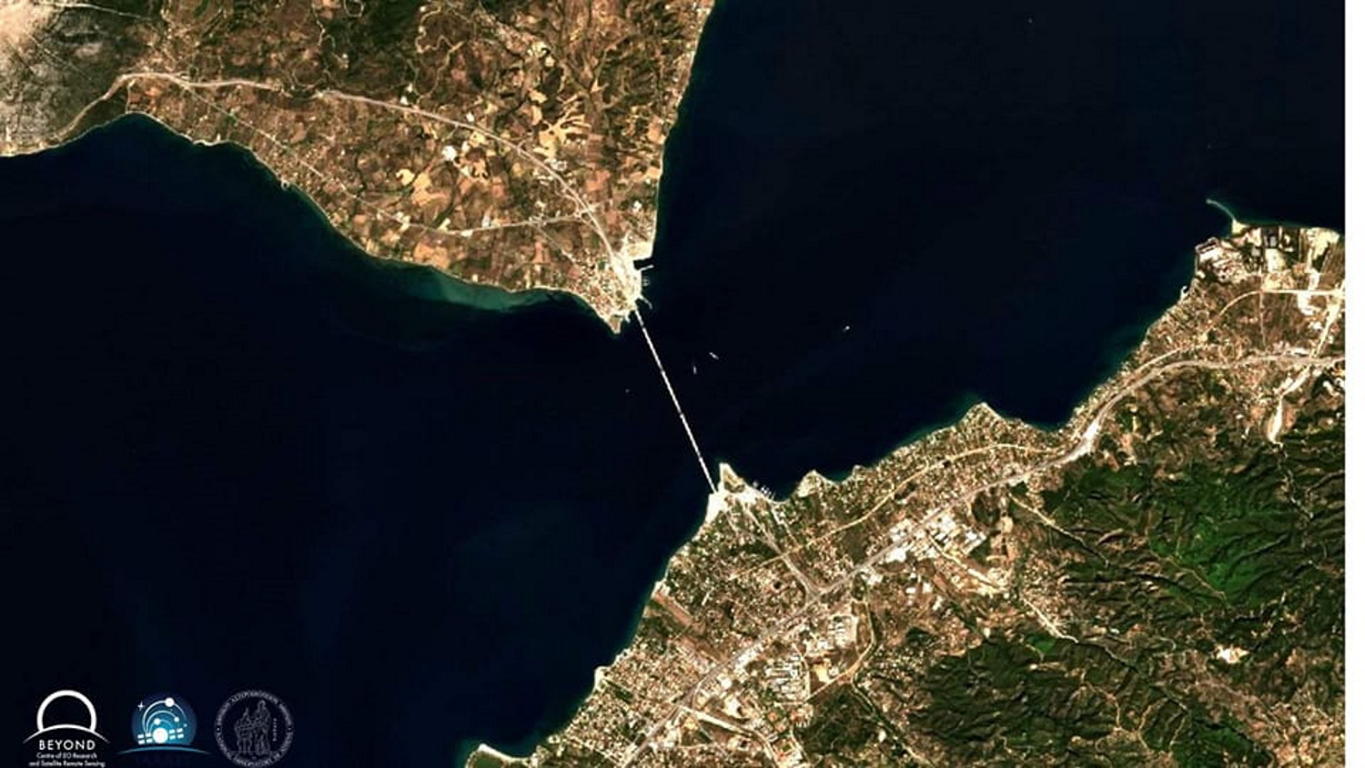 Γέφυρα Ρίου – Αντιρρίου: Εντυπωσιακή εικόνα από τον δορυφόρο του Copernicus