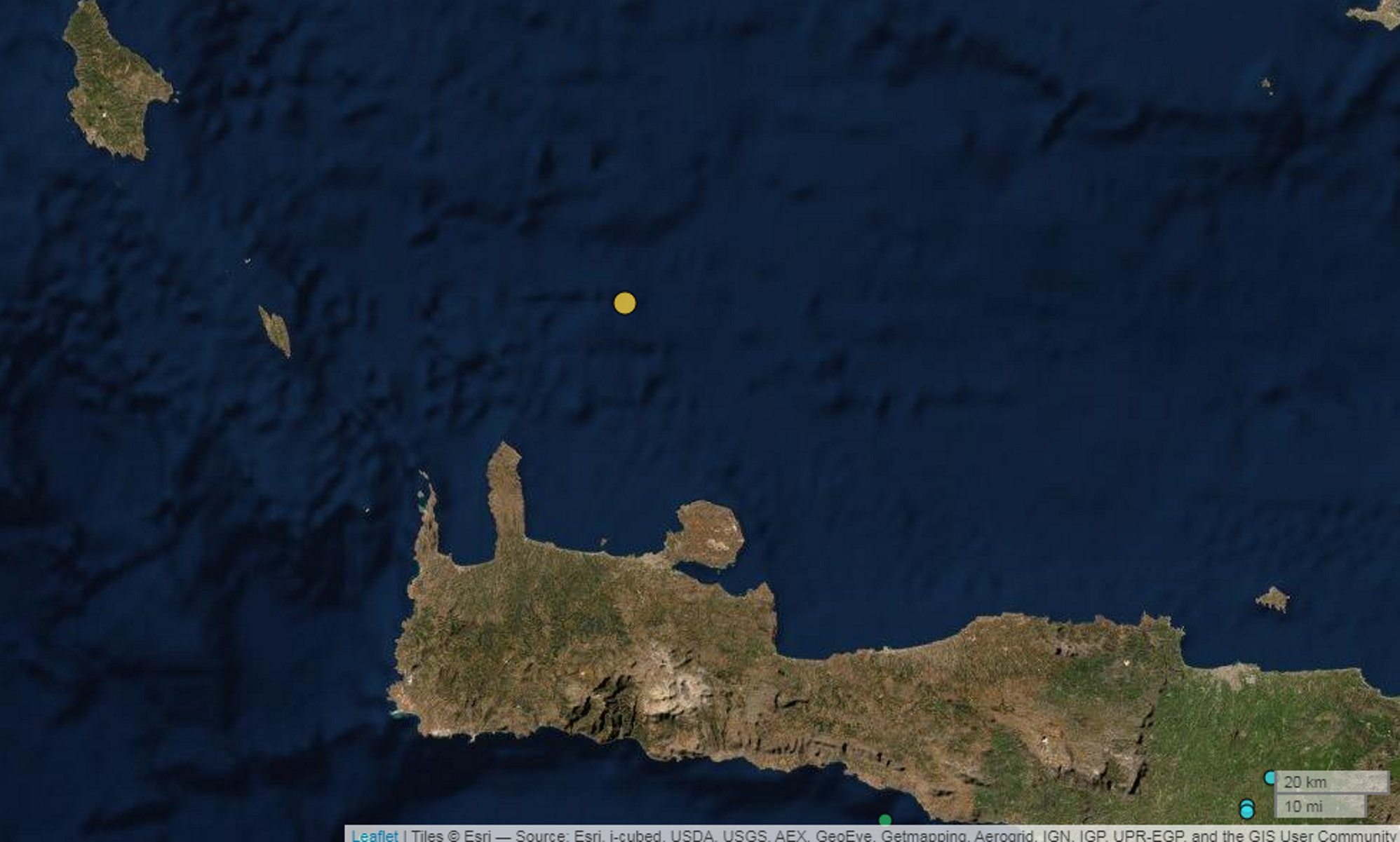 Σεισμός 3,5 Ρίχτερ στα Χανιά – Επίκεντρο στη θάλασσα