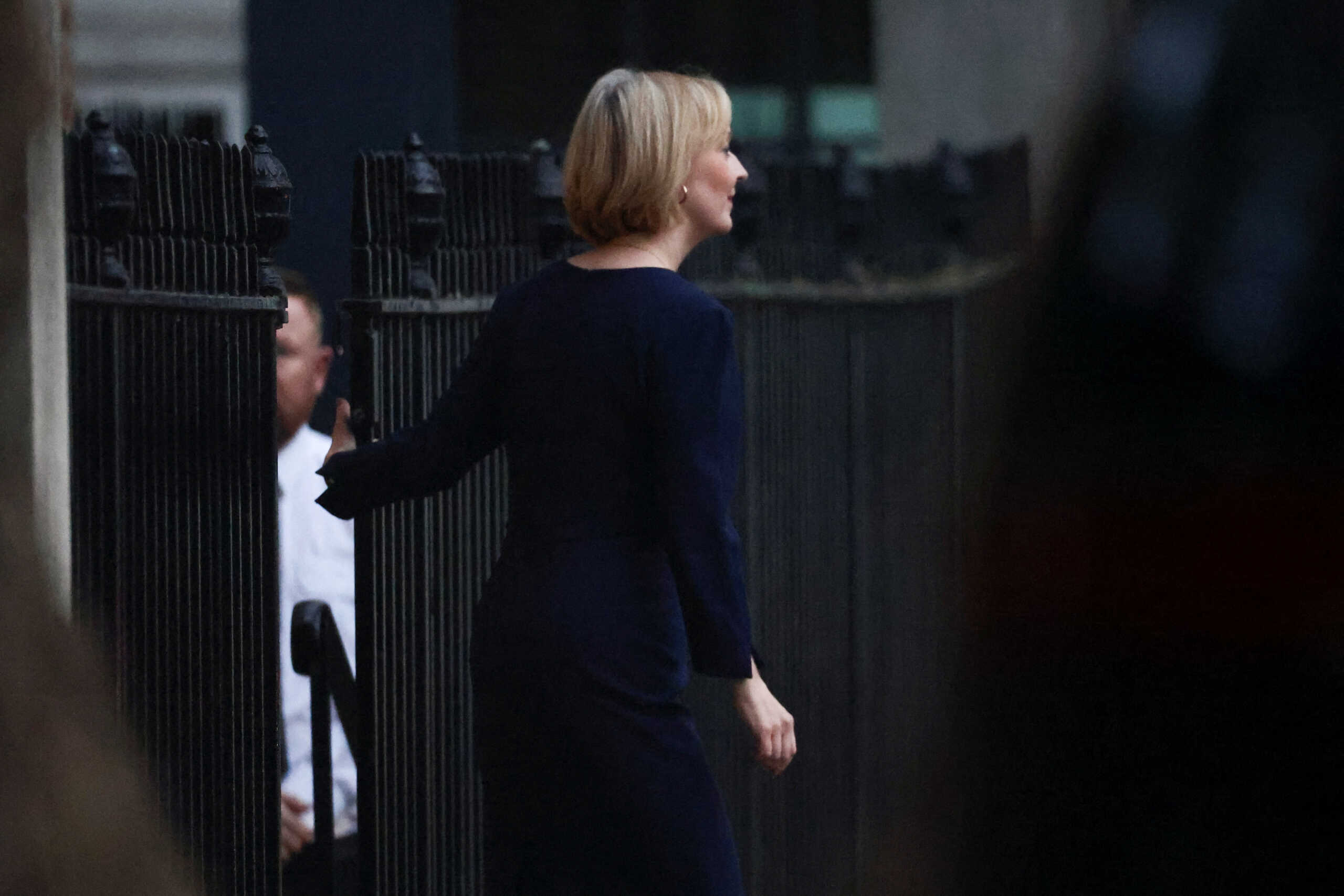British Prime Minister Liz Truss walks outside Downing Street in London, Britain October 18, 2022. REUTERS