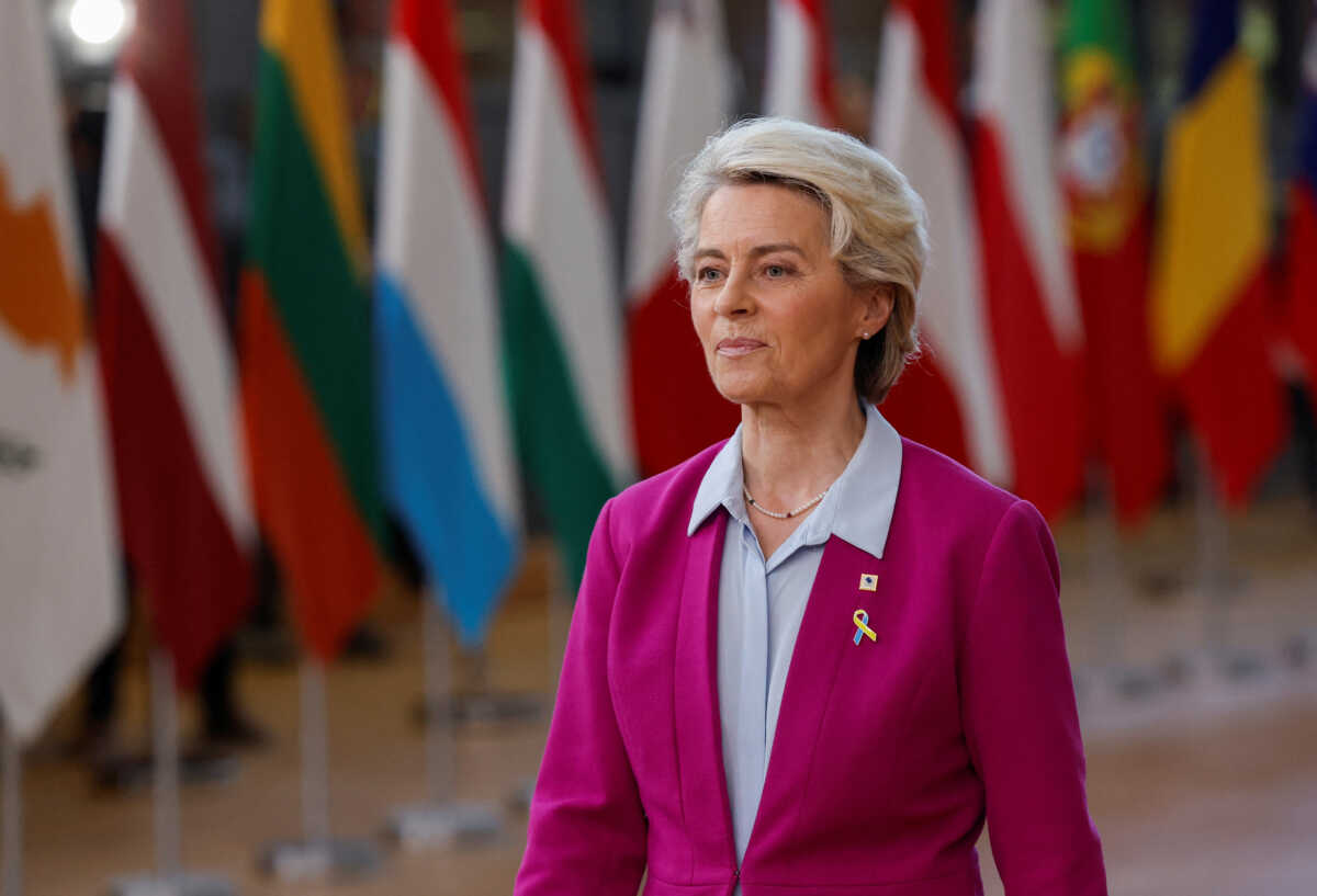 European Commission President Ursula von der Leyen attends the European Union leaders' summit in Brussels, Belgium October 20, 2022. REUTERS