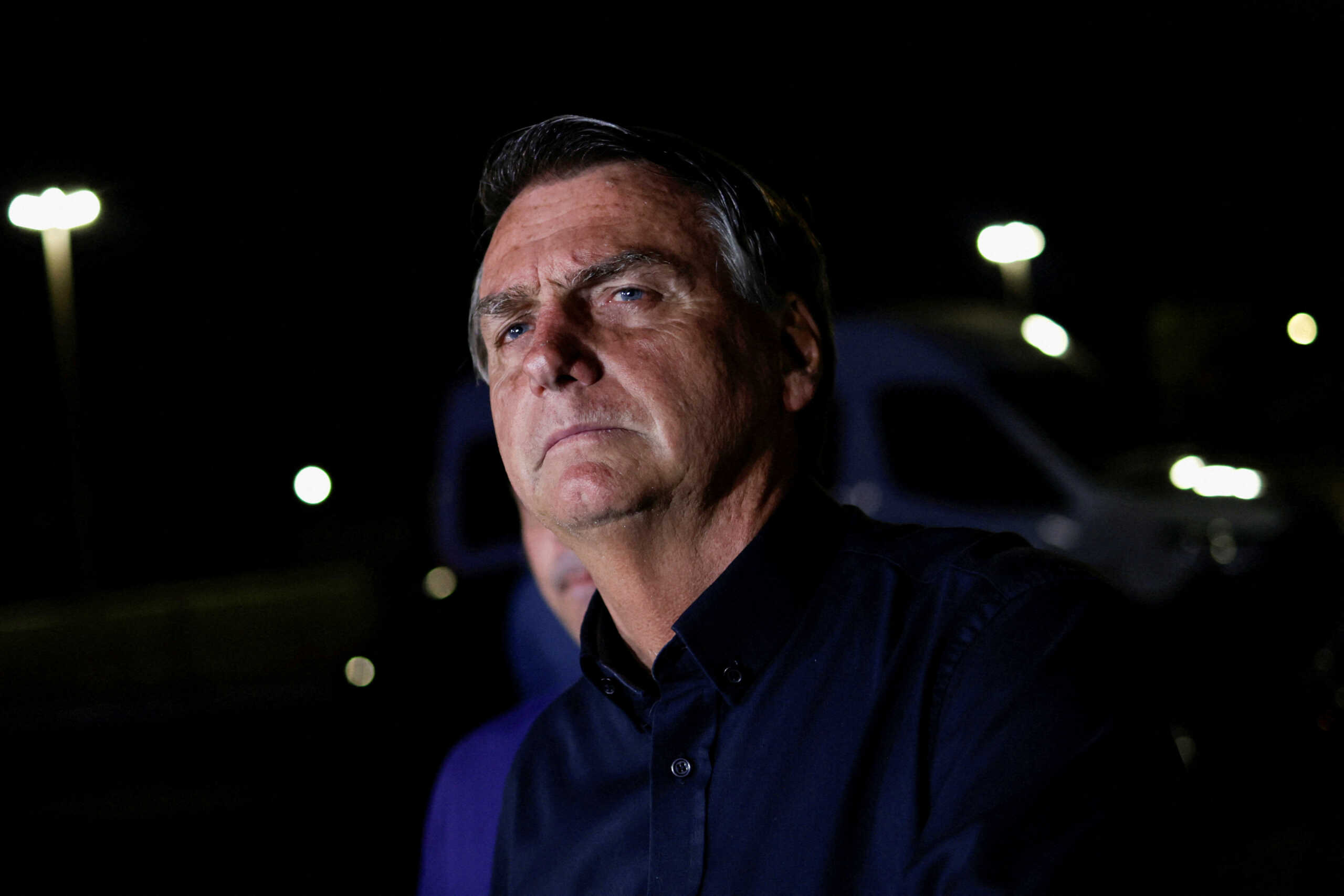 Brazil's President and presidential candidate Jair Bolsonaro speaks after the results of the first round of Brazil's presidential election, at the Alvorada Palace in Brasilia , Brazil October 2, 2022. REUTERS