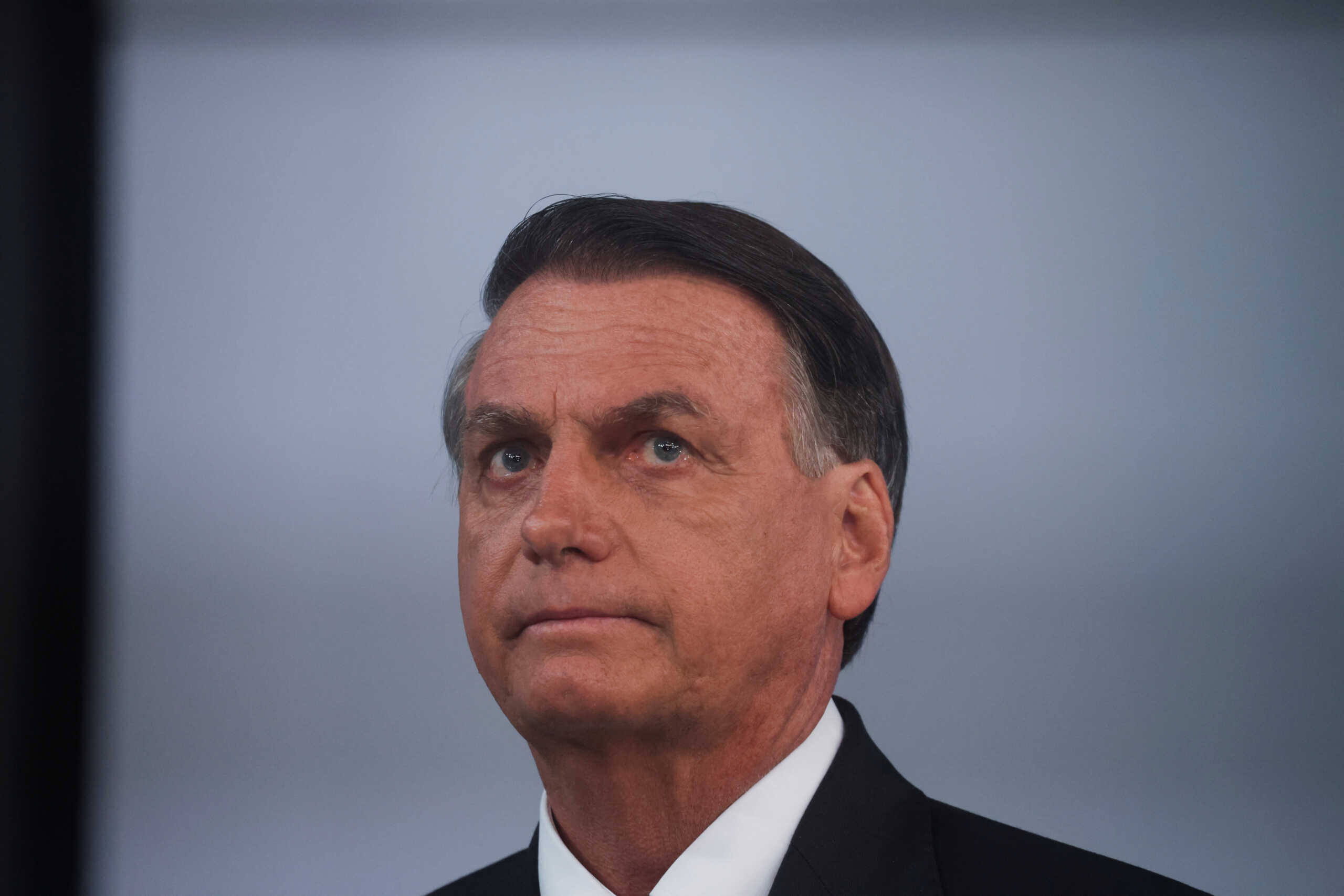 Brazil's President and candidate for re-election Jair Bolsonaro attends a Presidential Debate ahead of the national election, in Rio de Janeiro, Brazil, October 28, 2022. REUTERS