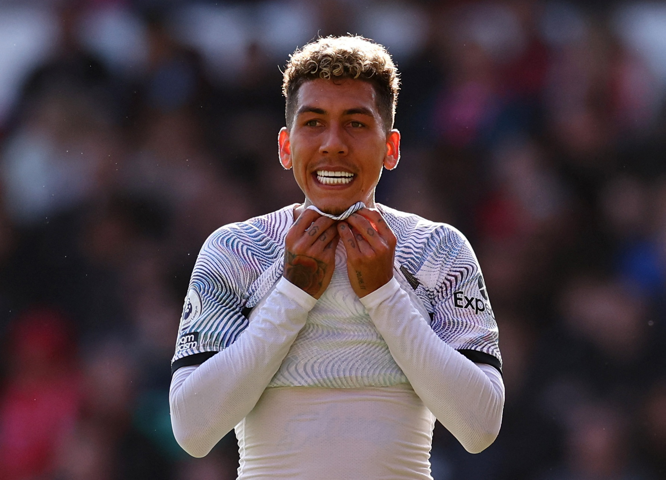 Soccer Football - Premier League - Nottingham Forest v Liverpool - The City Ground, Nottingham, Britain - October 22, 2022 Liverpool's Roberto Firmino reacts REUTERS