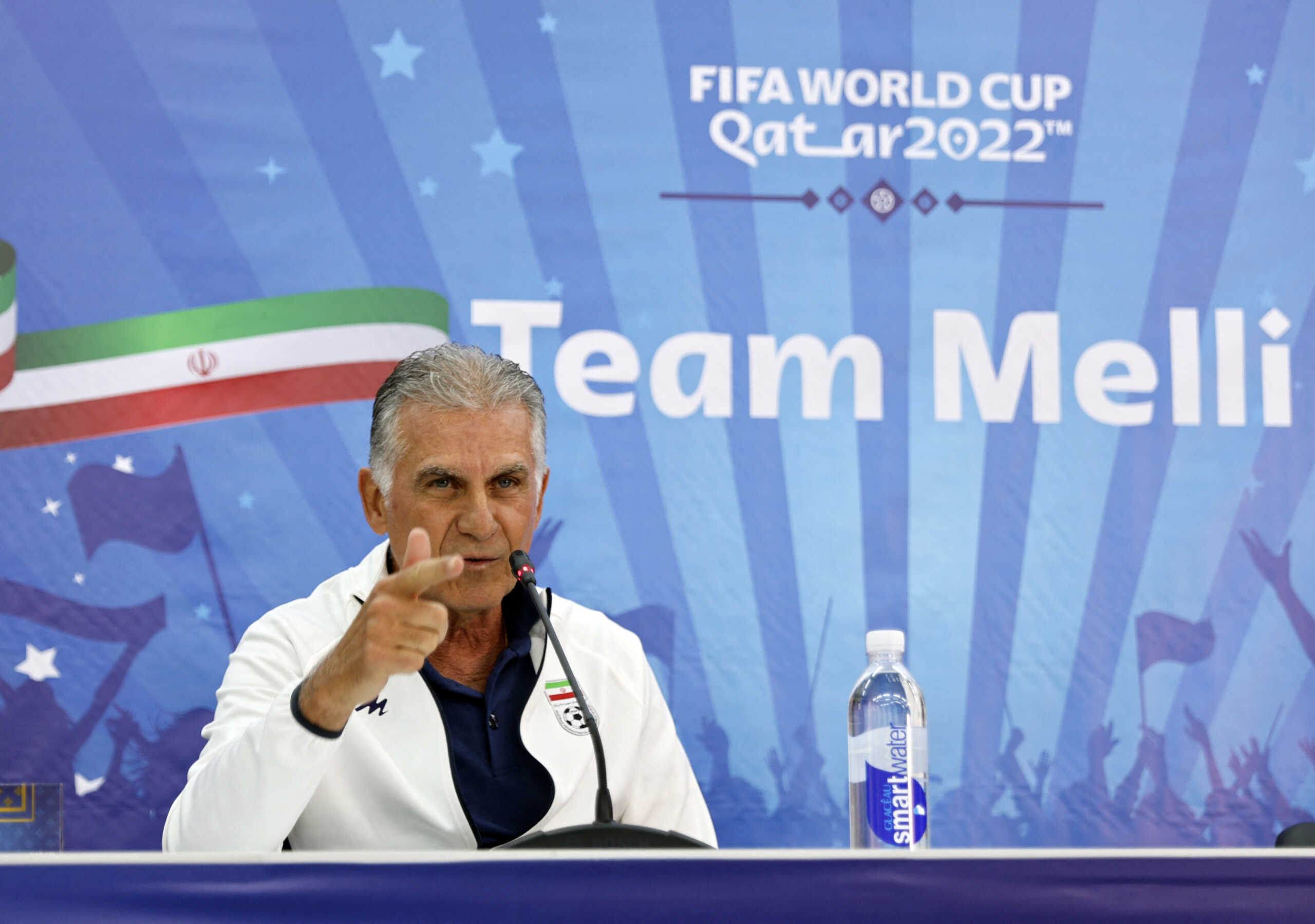 Soccer Football - FIFA World Cup Qatar 2022 - Iran press conference - Al Rayyan Sports Club Training, Al Rayyan, Qatar - November 15, 2022  Iran coach Carlos Queiroz during the press conference REUTERS