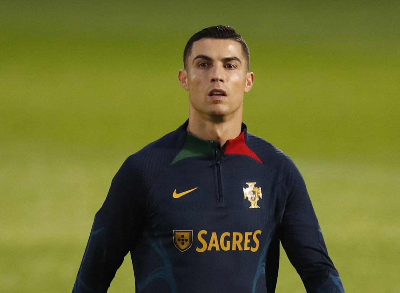 Soccer Football - FIFA World Cup Qatar 2022 - Portugal training - Cidade do Futebol, Oeiras, Portugal- November 14, 2022 Portugal's Cristiano Ronaldo during training REUTERS