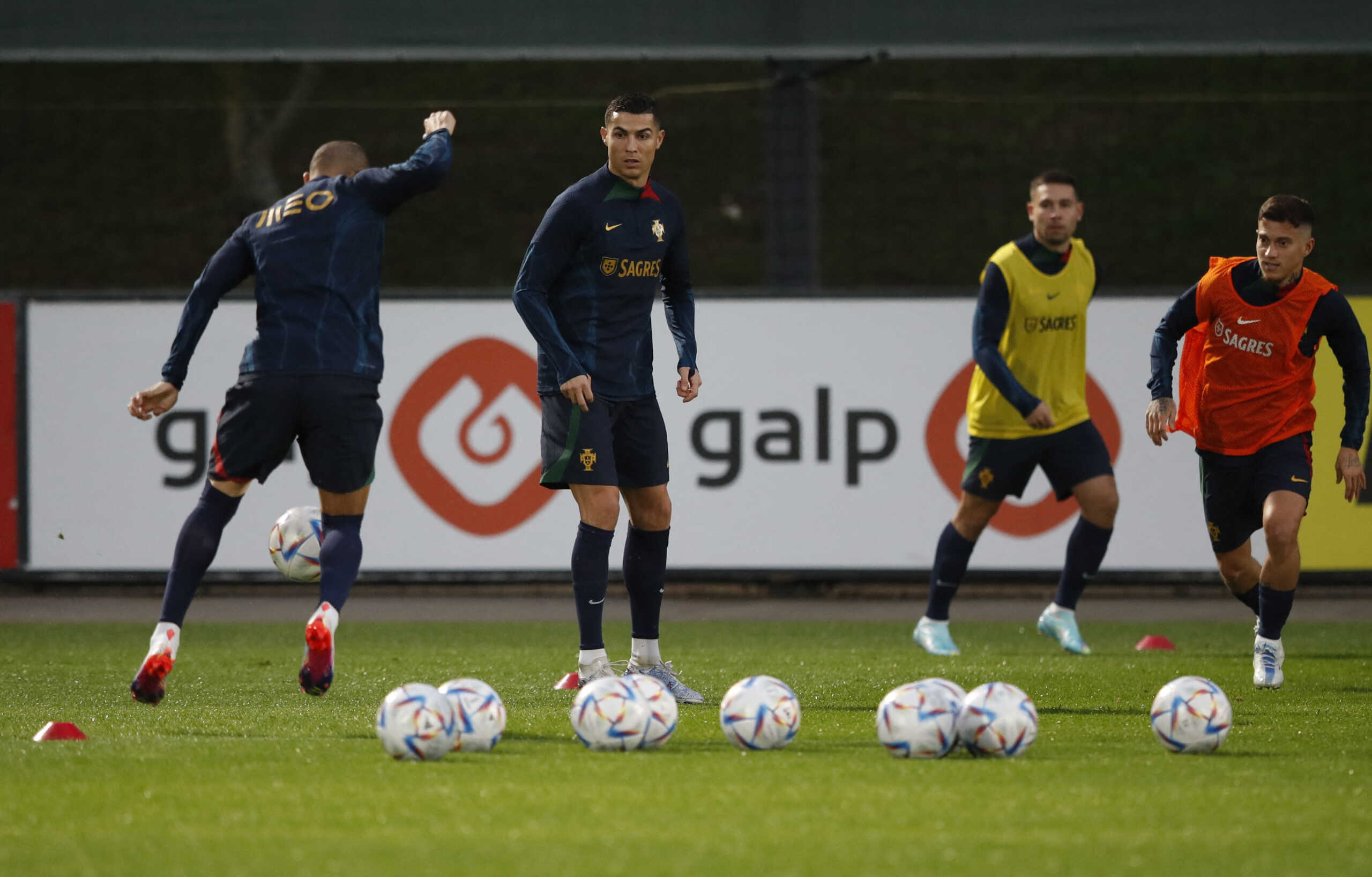 Soccer Football - FIFA World Cup Qatar 2022 - Portugal training - Cidade do Futebol, Oeiras, Portugal- November 14, 2022 Portugal's Cristiano Ronaldo during training REUTERS