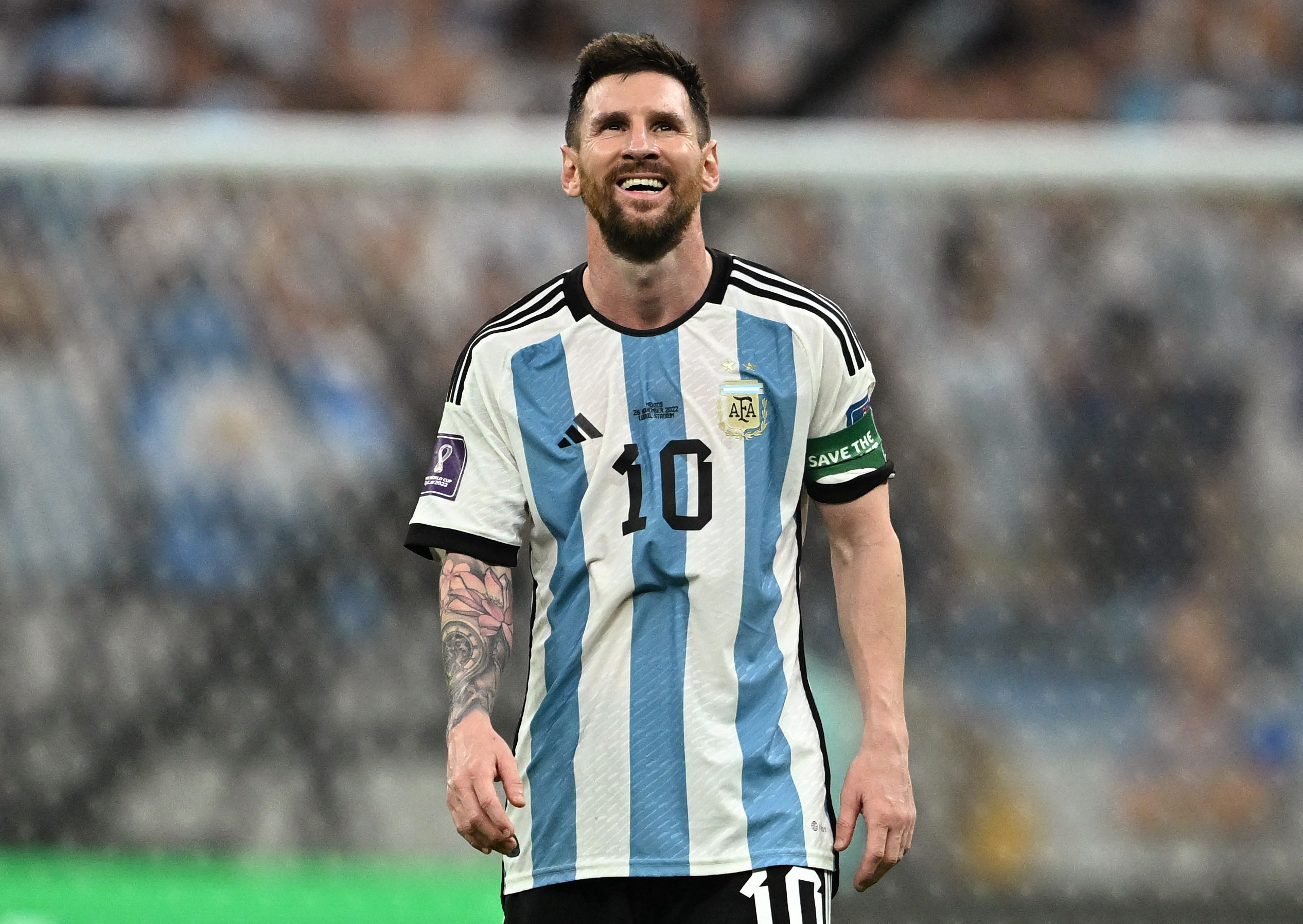 Soccer Football - FIFA World Cup Qatar 2022 - Group C - Argentina v Mexico - Lusail Stadium, Lusail, Qatar - November 26, 2022 Argentina's Lionel Messi REUTERS