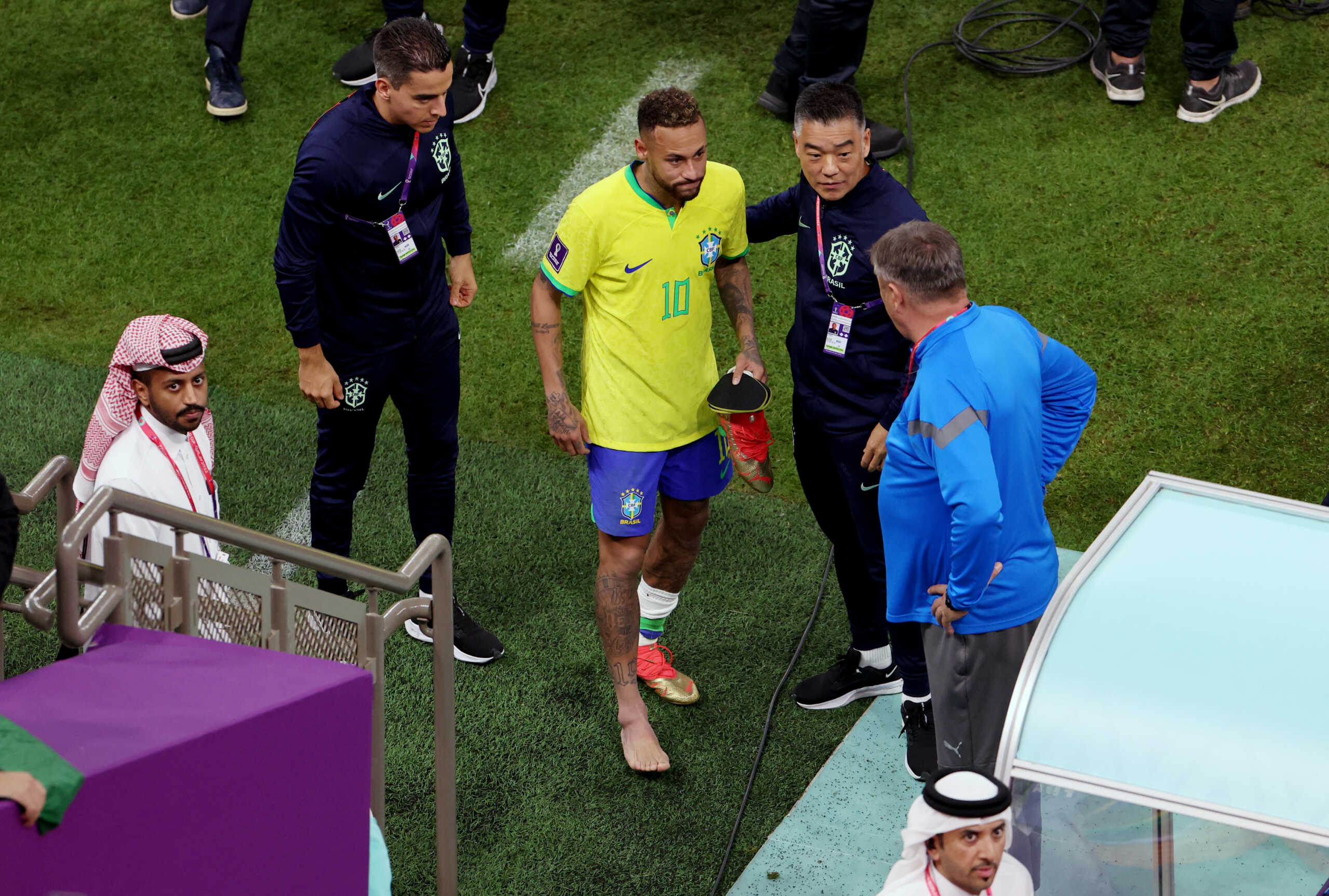 Soccer Football - FIFA World Cup Qatar 2022 - Group G - Brazil v Serbia - Lusail Stadium, Lusail, Qatar - November 24, 2022 Brazil's Neymar is pictured after the match REUTERS