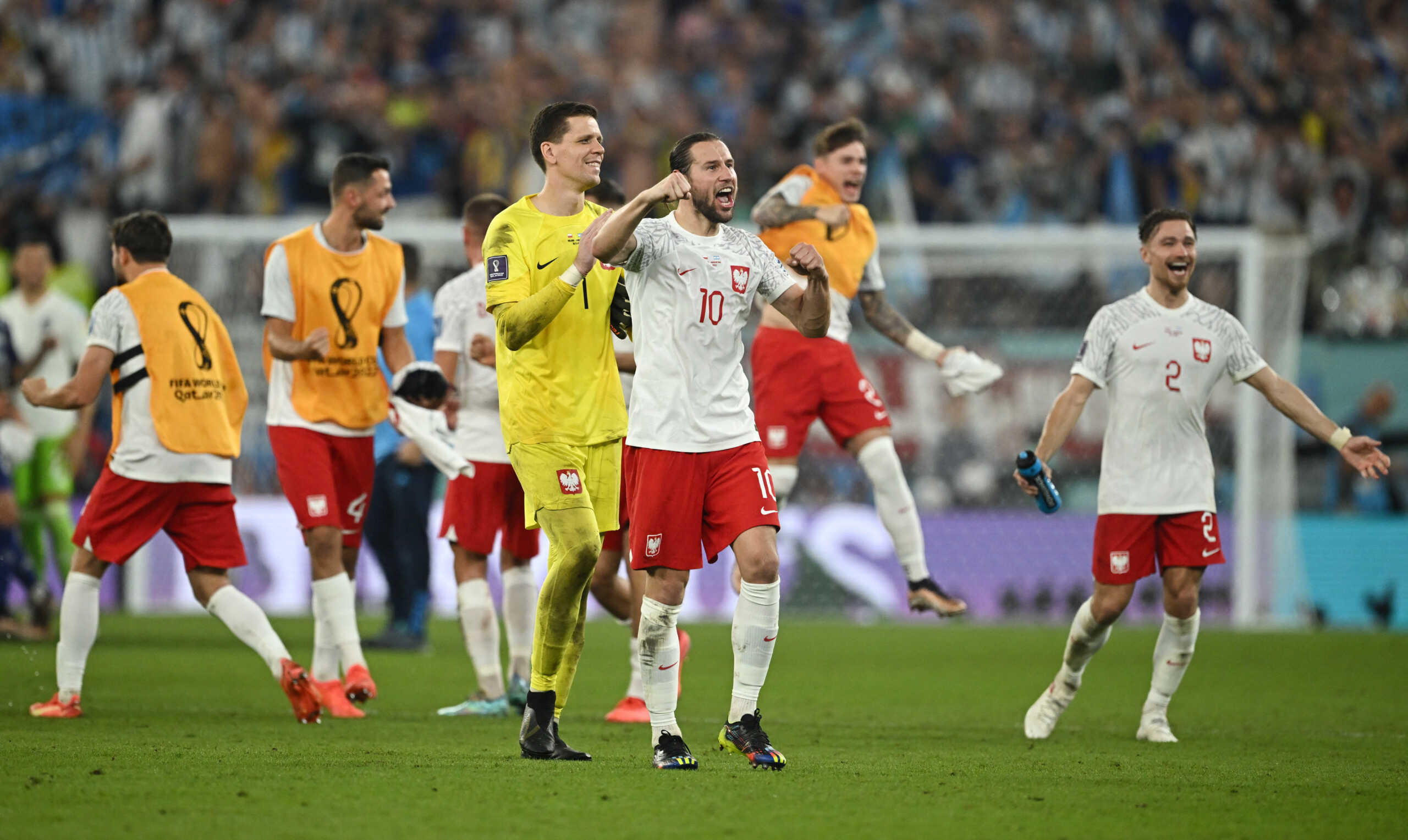 Soccer Football - FIFA World Cup Qatar 2022 - Group C - Poland v Argentina - Stadium 974, Doha, Qatar - November 30, 2022 Poland's Grzegorz Krychowiak celebrates after the match as Poland qualify for the knockout stages REUTERS