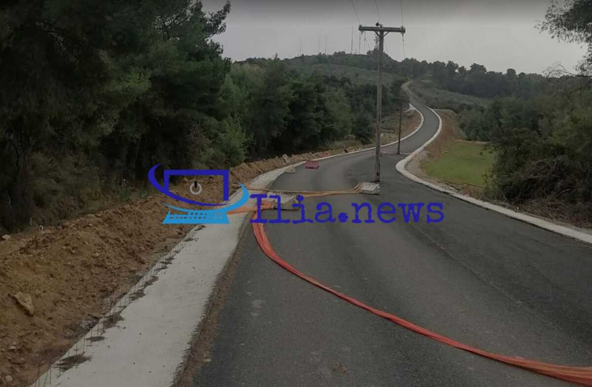 Ηλεία: «Θεϊκή» ασφαλτόστρωση σε δρόμο με τις παγίδες να παραμένουν – Σάλος για το έργο που έγινε