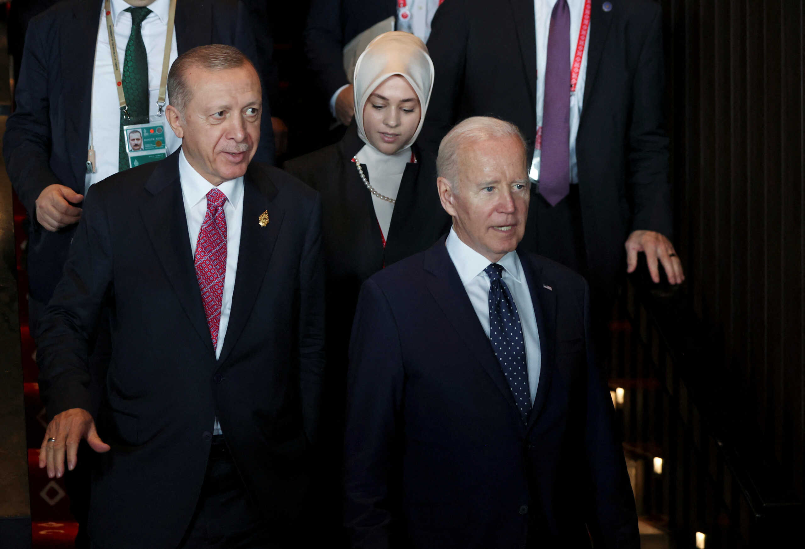 Turkey's President Tayyip Erdogan meets with President of the U.S. Joe Biden during the G20 leaders' summit in Nusa Dua, Bali, Indonesia, November 15, 2022. Murat Cetinmuhurdar