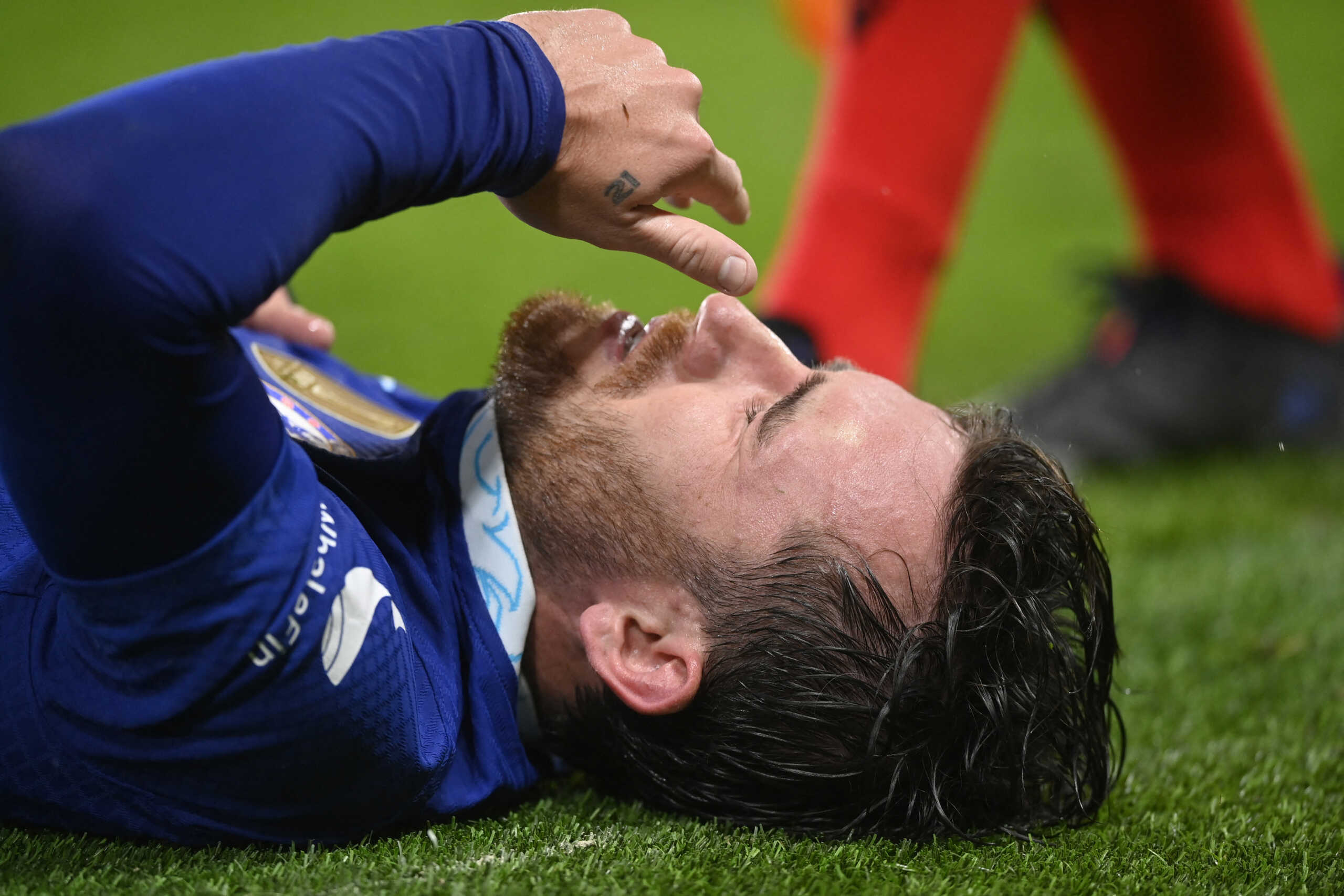 Soccer Football - Champions League - Group E - Chelsea v Dinamo Zagreb - Stamford Bridge, London, Britain - November 2, 2022 Chelsea's Ben Chilwell down injured REUTERS