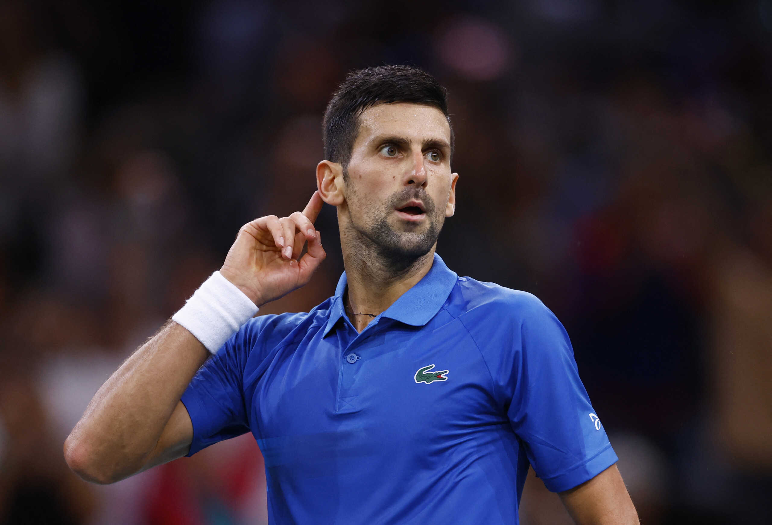 Tennis - ATP Masters 1000 - Paris Masters - Accor Arena, Paris, France - November 5, 2022 Serbia's Novak Djokovic celebrates after winning his semi final match against Greece's Stefanos Tsitsipas REUTERS