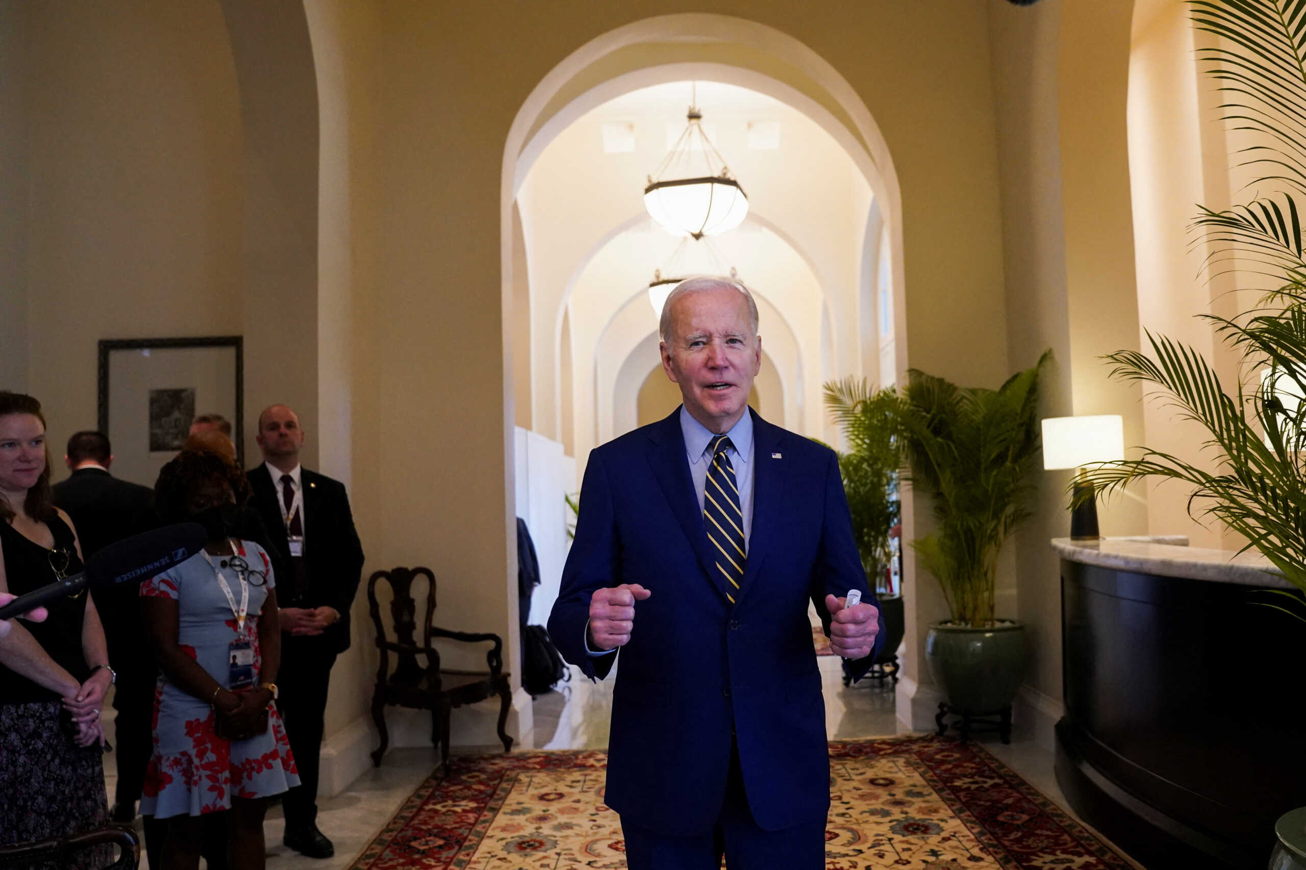 U.S. President Joe Biden makes a statement about the U.S. midterm elections during his visit in Phnom Penh, Cambodia November 13, 2022. REUTERS