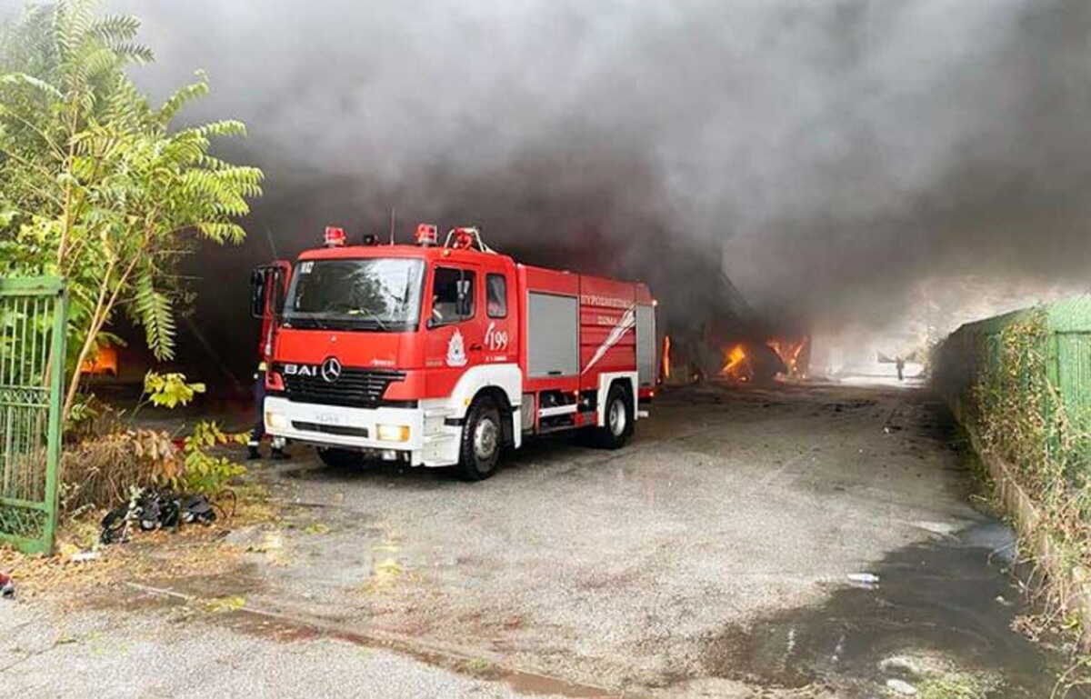 Λαμία: Δείτε εικόνες από τη φωτιά στην αερογέφυρα του αεροδρομίου – Μάχη για να μην επεκταθεί