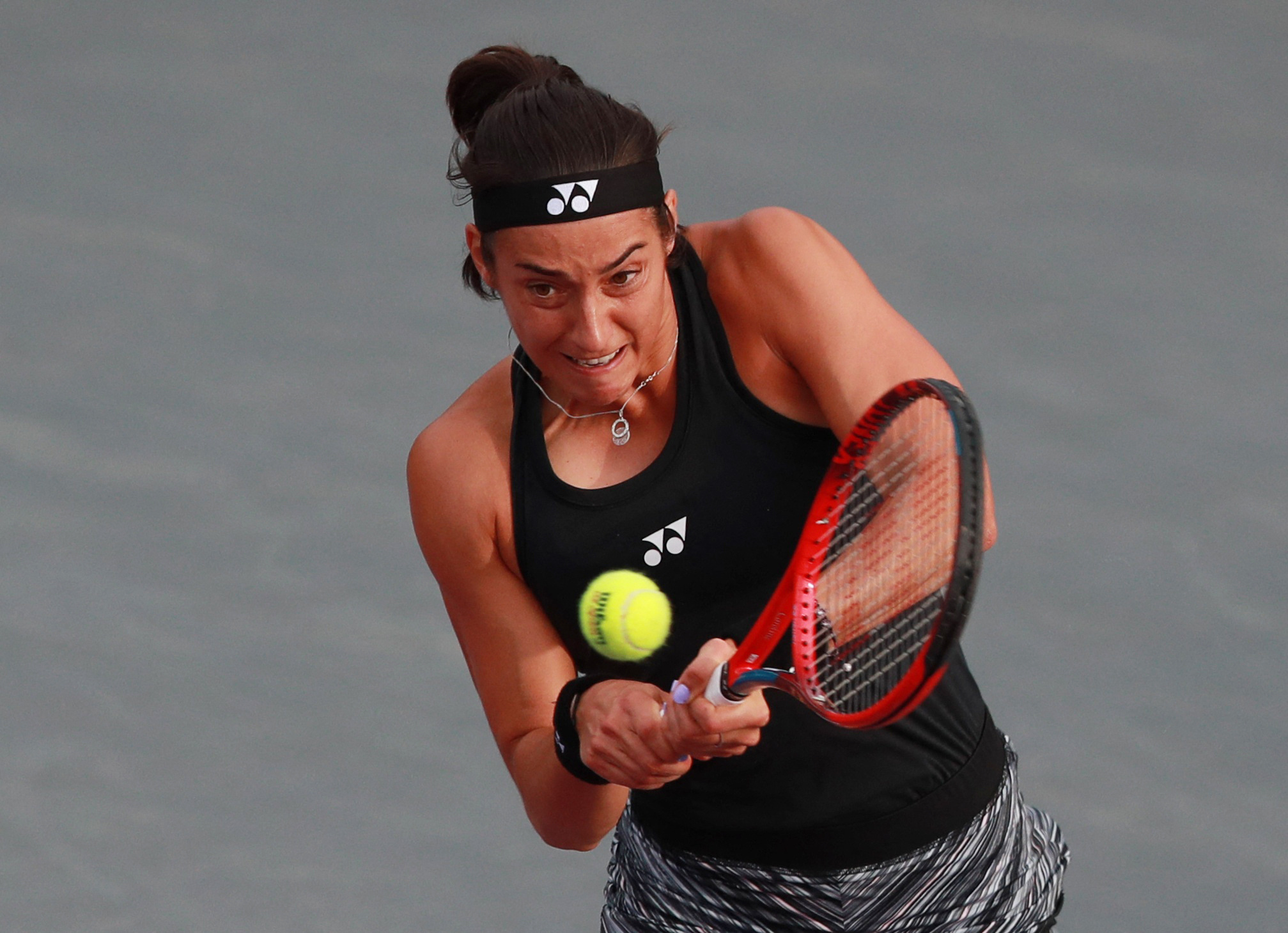 Tennis - WTA 1000 - Guadalajara Open - Guadalajara, Mexico - October 20, 2022 France's Caroline Garcia in action during her round of 16 match against Sloane Stephens of the U.S. REUTERS