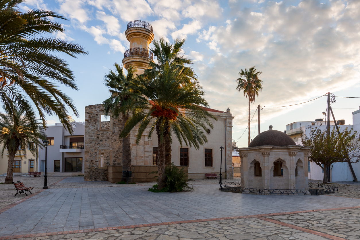 Ottoman mosque in a square in town of Ierapetra. "n