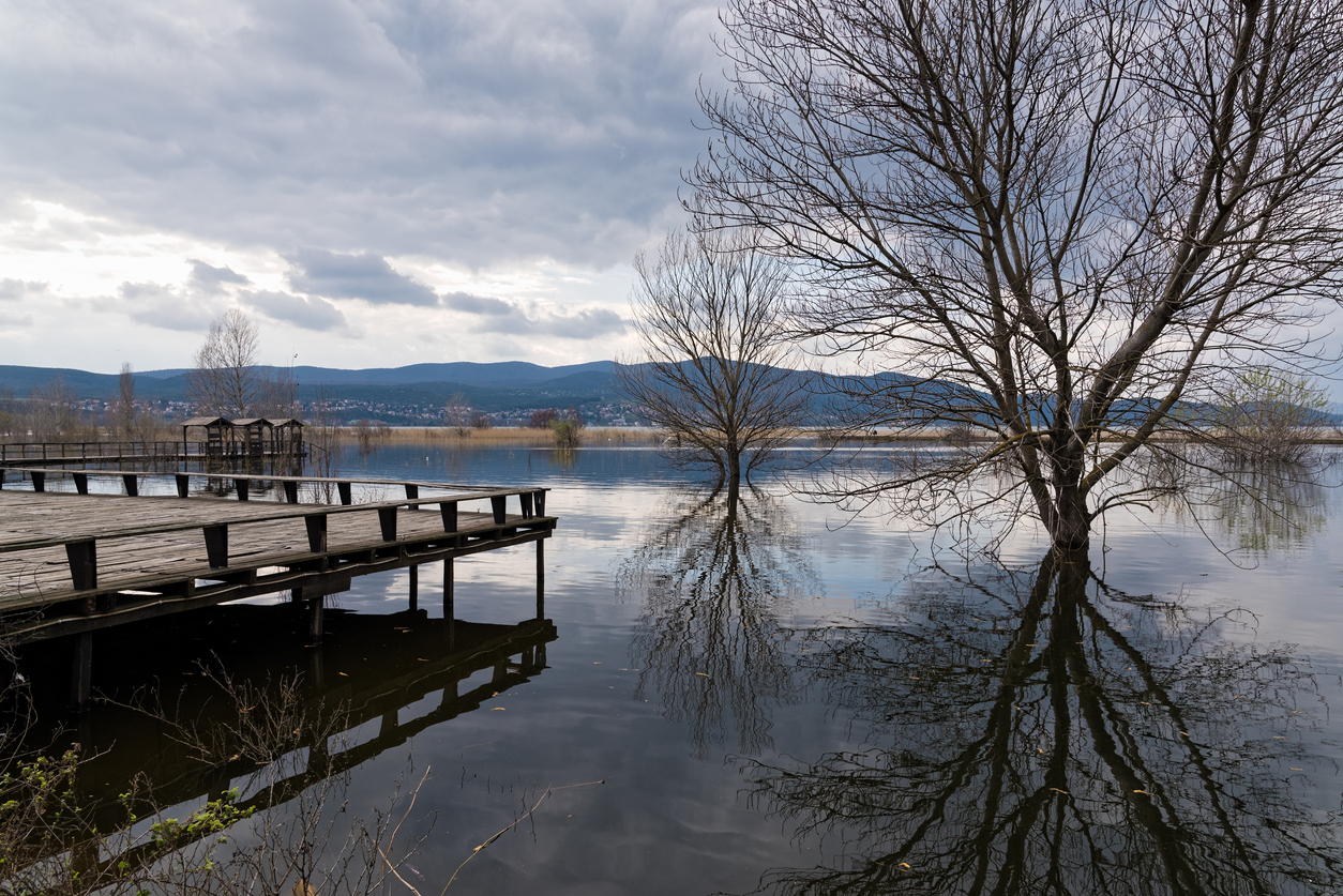 View of Doirani lake in Greece