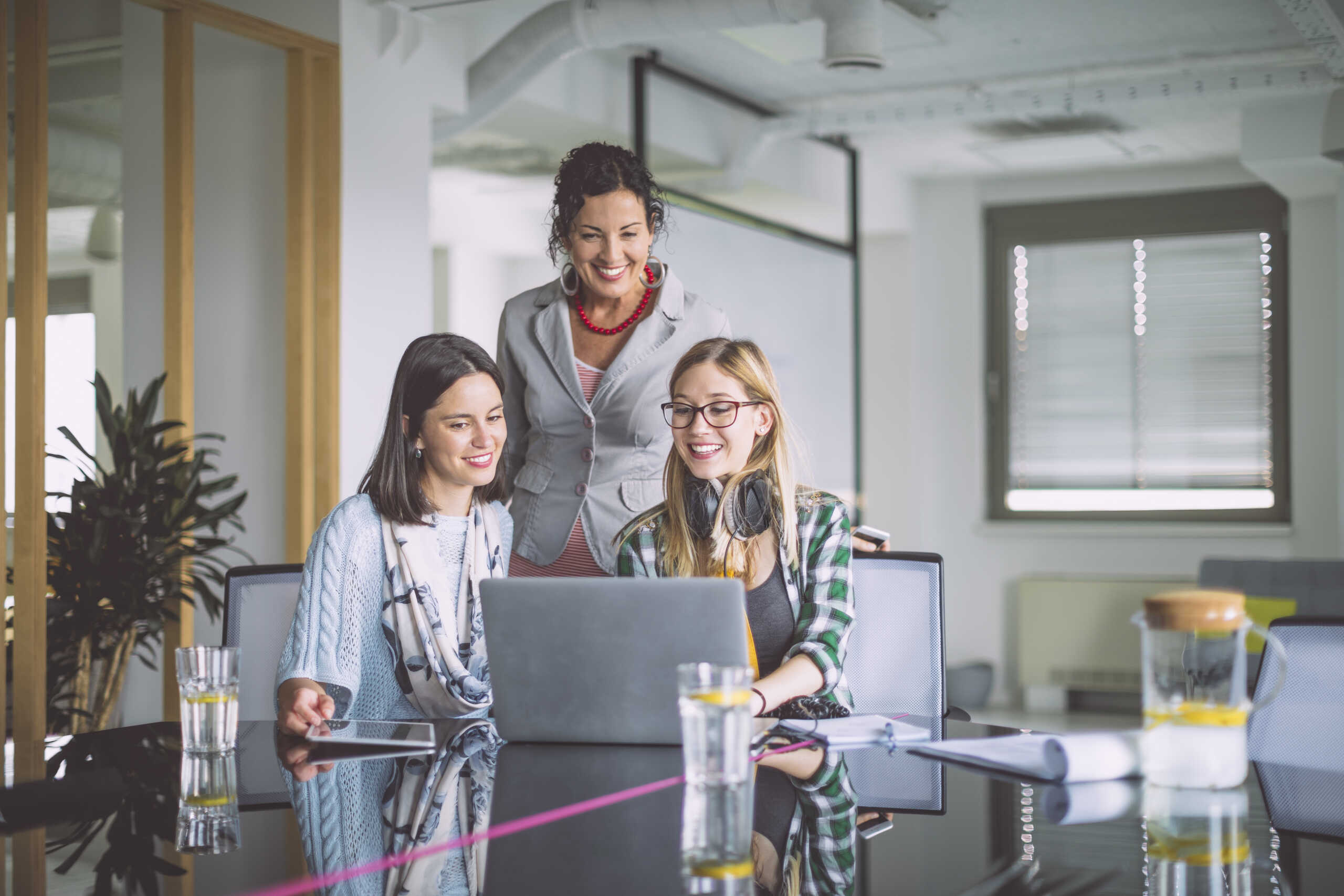 Businesswomen working together