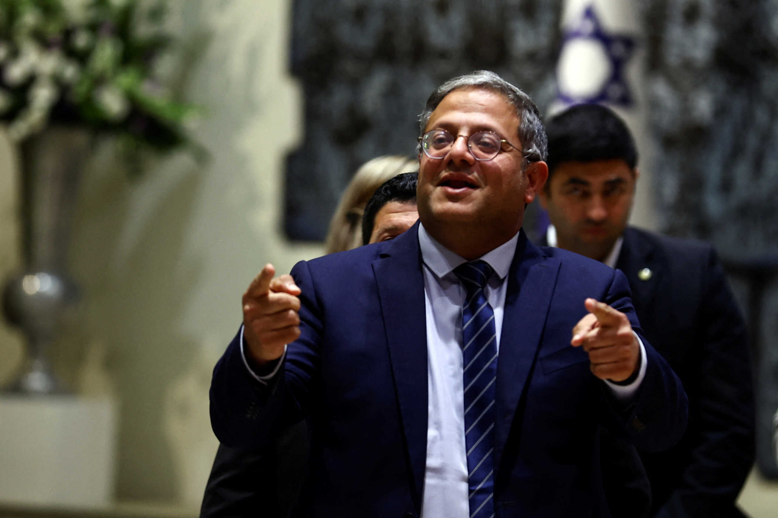 Israeli ultranationalist lawmaker Itamar Ben-Gvir arrives at the president's residence for consultations on Israel's next government with Israeli President Isaac Herzog in Jerusalem November 10, 2022. REUTERS