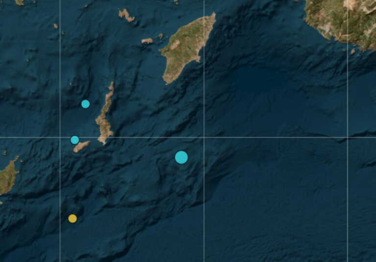 Σεισμός 4,5 Ρίχτερ ανοιχτά της Ρόδου και της Καρπάθου