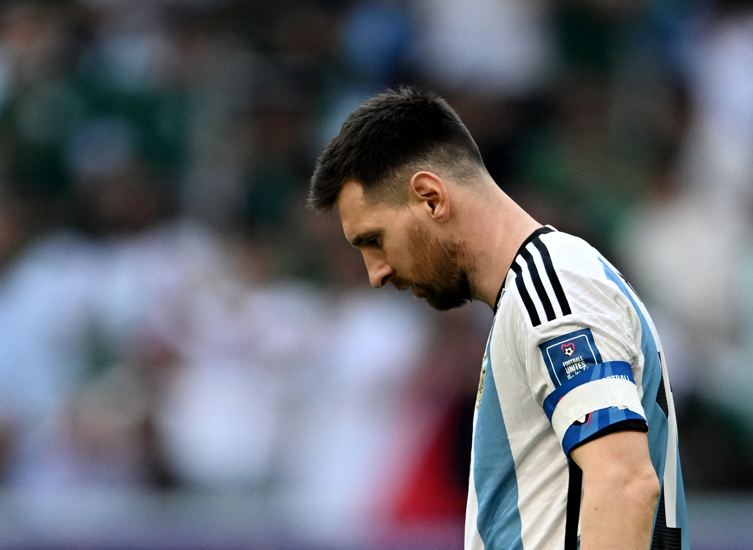 Soccer Football - FIFA World Cup Qatar 2022 - Group C - Argentina v Saudi Arabia - Lusail Stadium, Lusail, Qatar - November 22, 2022  Argentina's Lionel Messi REUTERS
