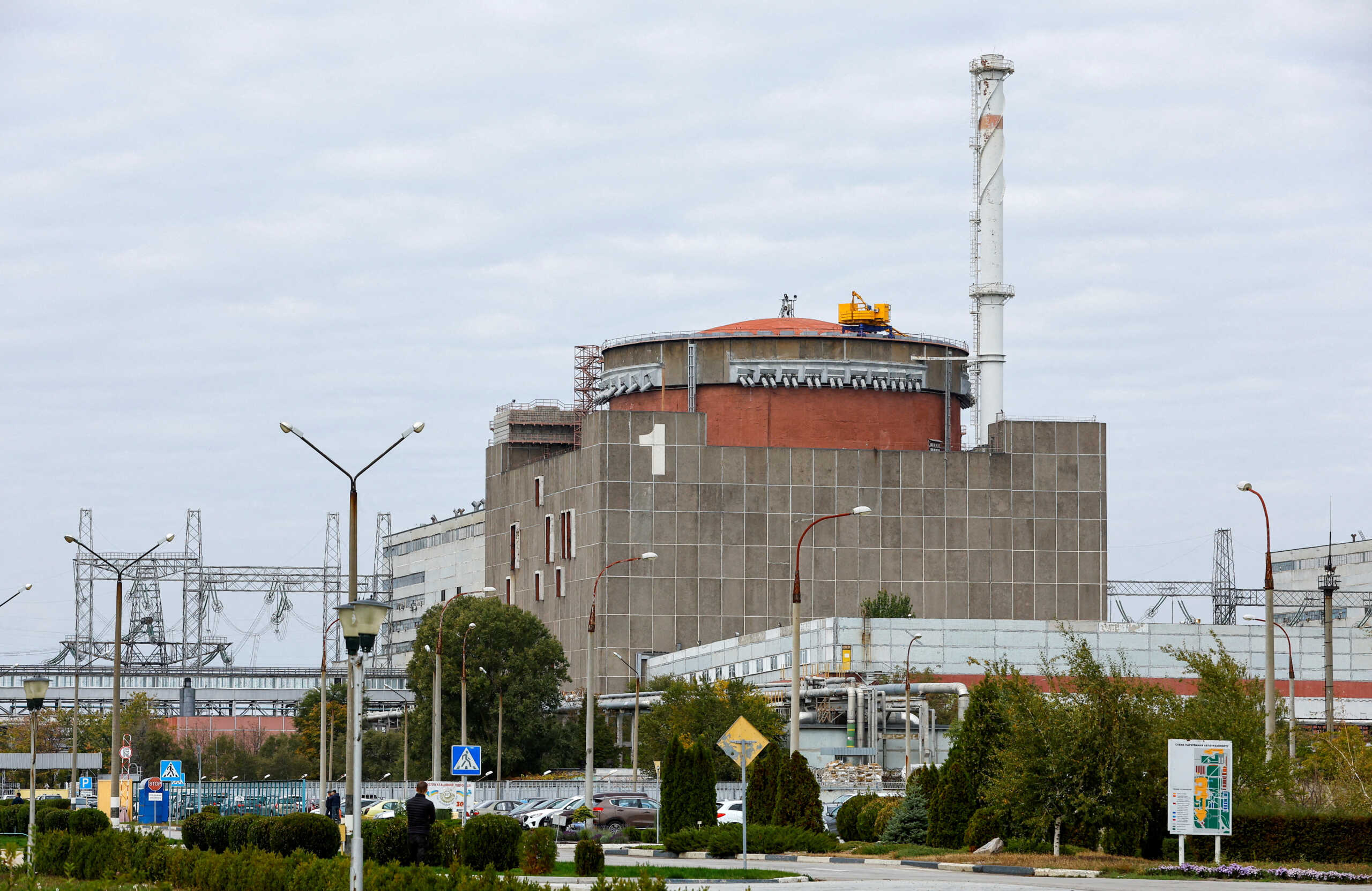 FILE PHOTO: A view shows the Zaporizhzhia Nuclear Power Plant in the course of Russia-Ukraine conflict outside Enerhodar in the Zaporizhzhia region, Russian-controlled Ukraine, October 14, 2022. REUTERS