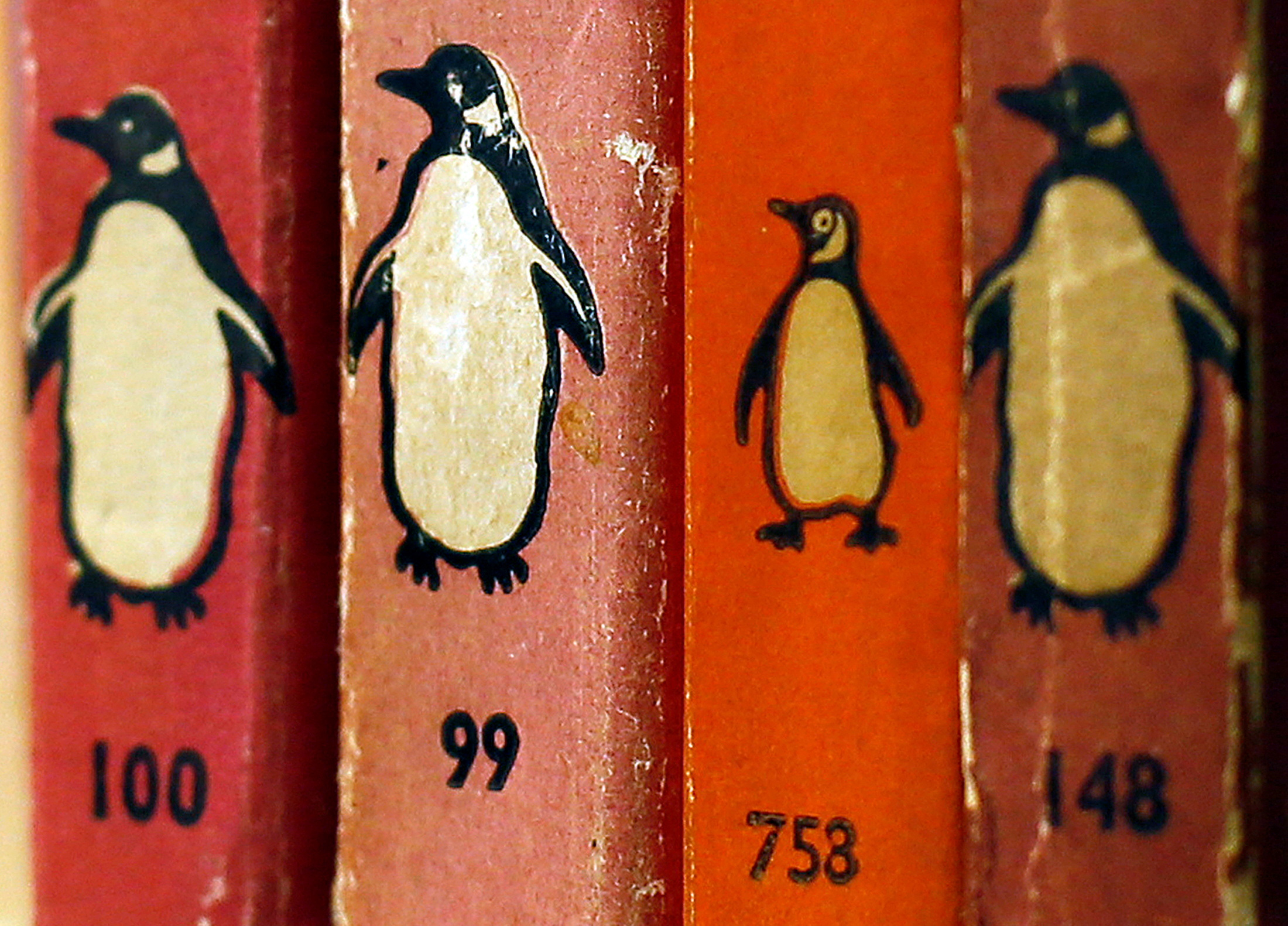 FILE PHOTO: Penguin books are seen in a used bookshop in central London October 29, 2012.   REUTERS