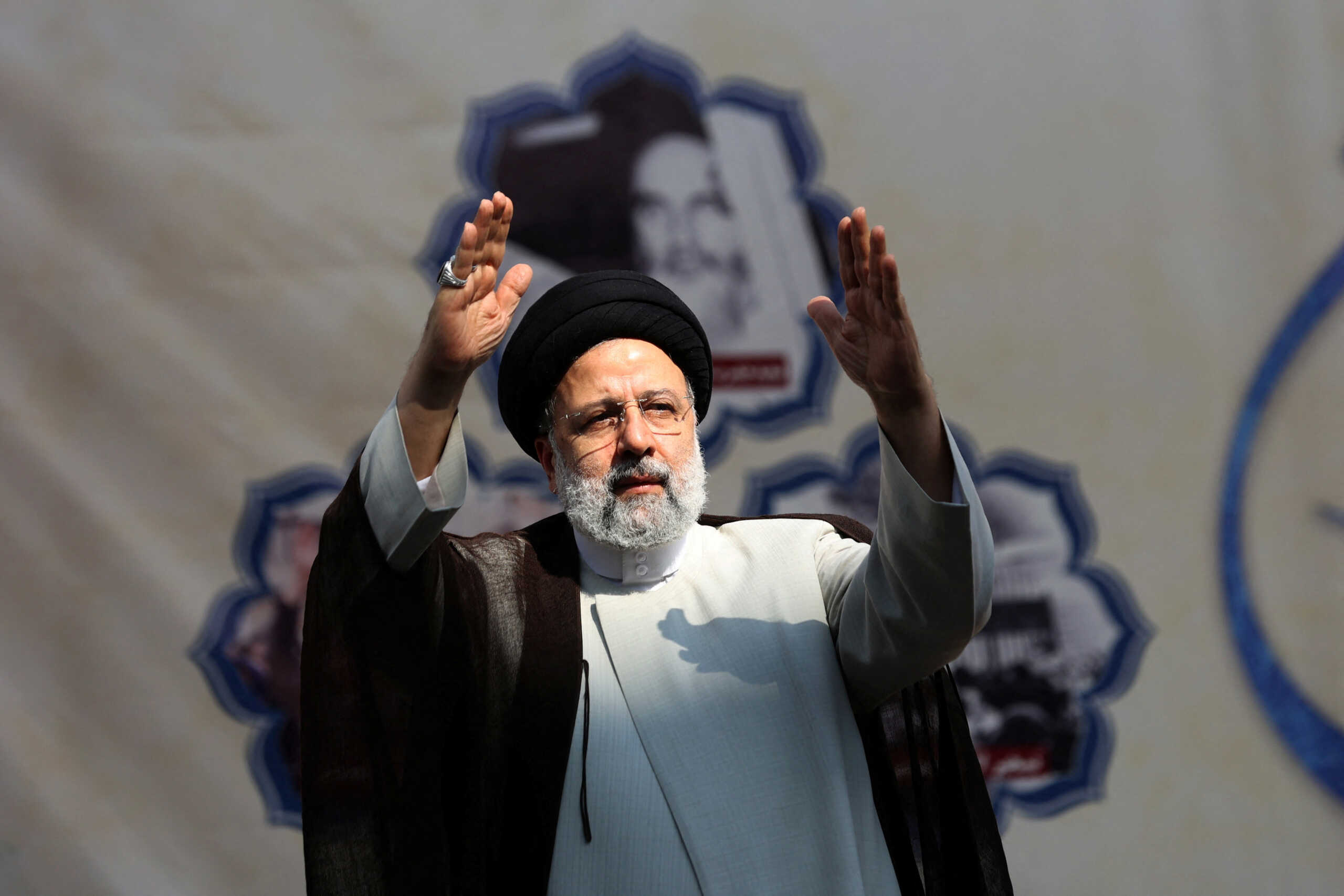 Iran's President Ebrahim Raisi gestures during the 43rd anniversary of the U.S. expulsion from Iran, in Tehran, Iran November 4, 2022. Majid Asgaripour