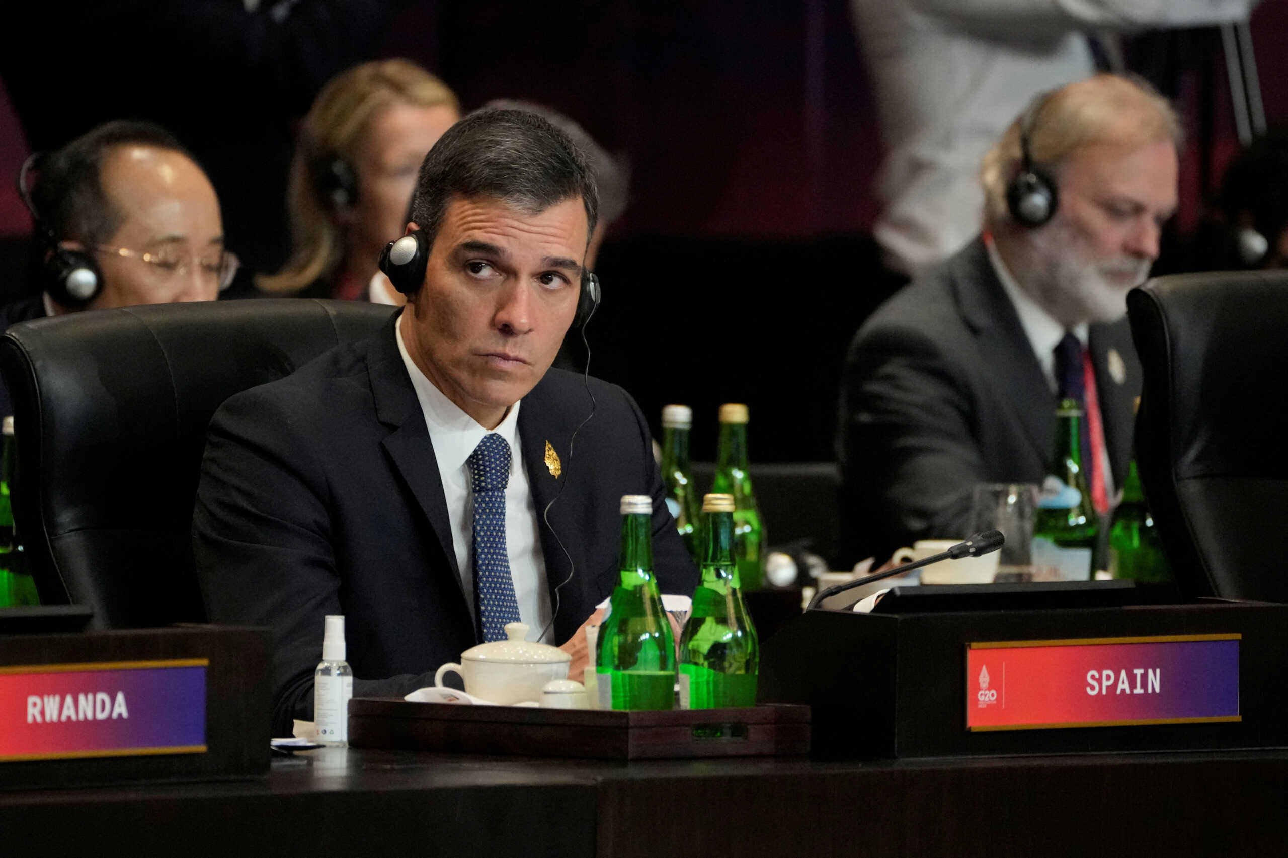 Spain Prime Minister Pedro Sanchez during the G20 leaders summit in Nusa Dua, Bali, Indonesia, Tuesday, Nov. 15, 2022.    Dita Alangkara