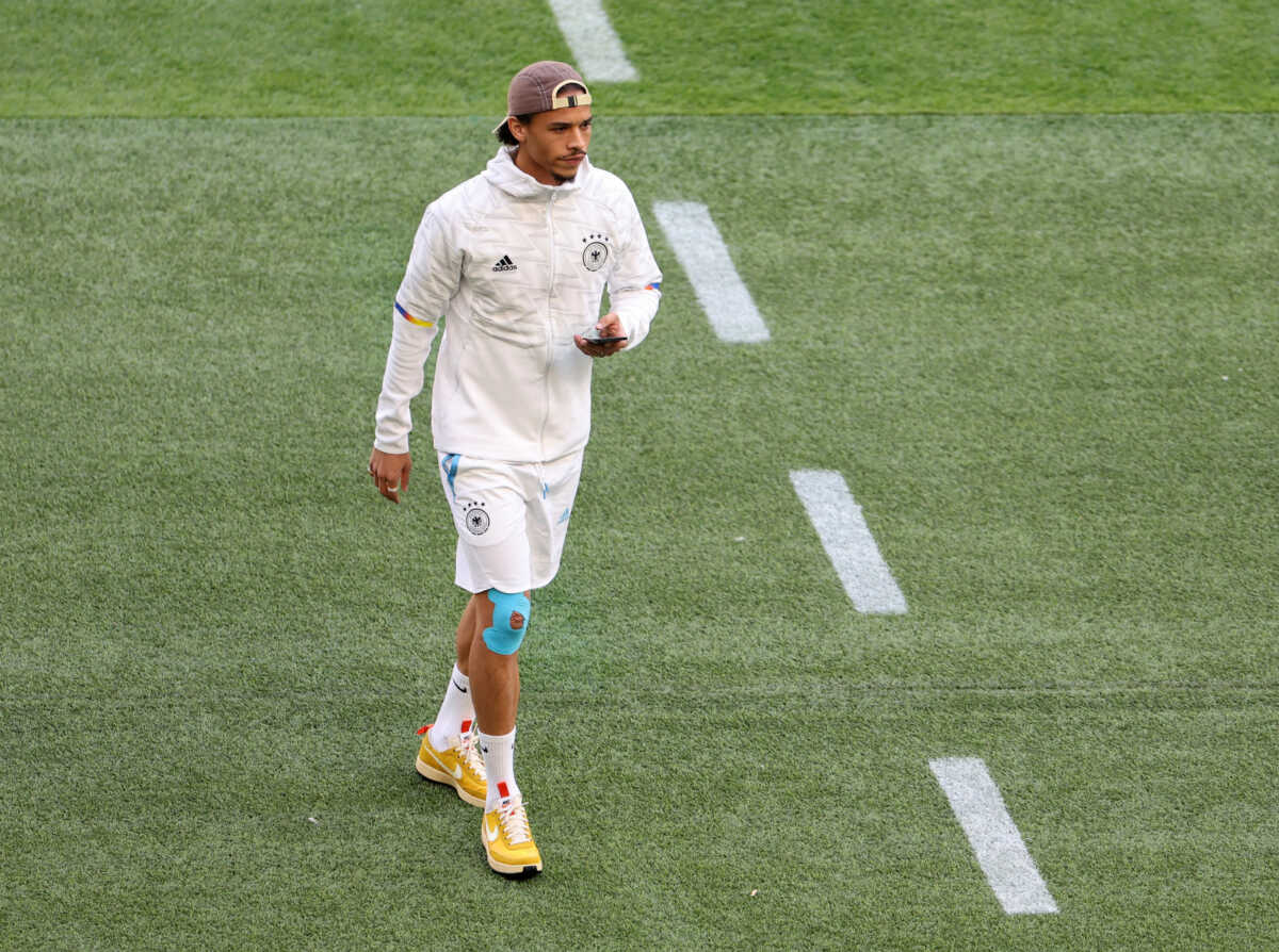 Soccer Football - FIFA World Cup Qatar 2022 - Group E - Germany v Japan - Khalifa International Stadium, Doha, Qatar - November 23, 2022 Germany's Leroy Sane is seen on the pitch before the match REUTERS